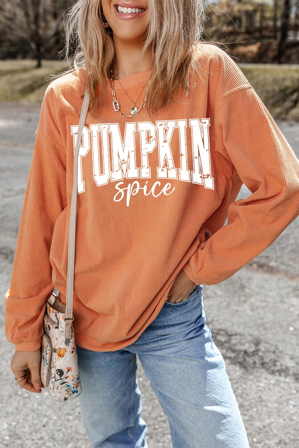 Pumpkin Spice Long Sleeve Sweatshirt - Sydney So Sweet