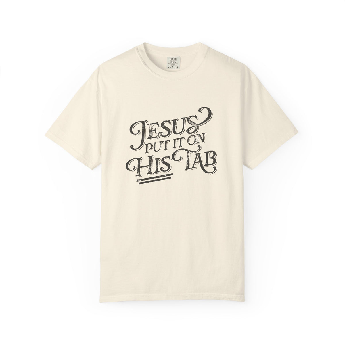 Jesus Put It On His Tab T-Shirt Christian Faith Graphic Unisex Distressed Grunge Tee