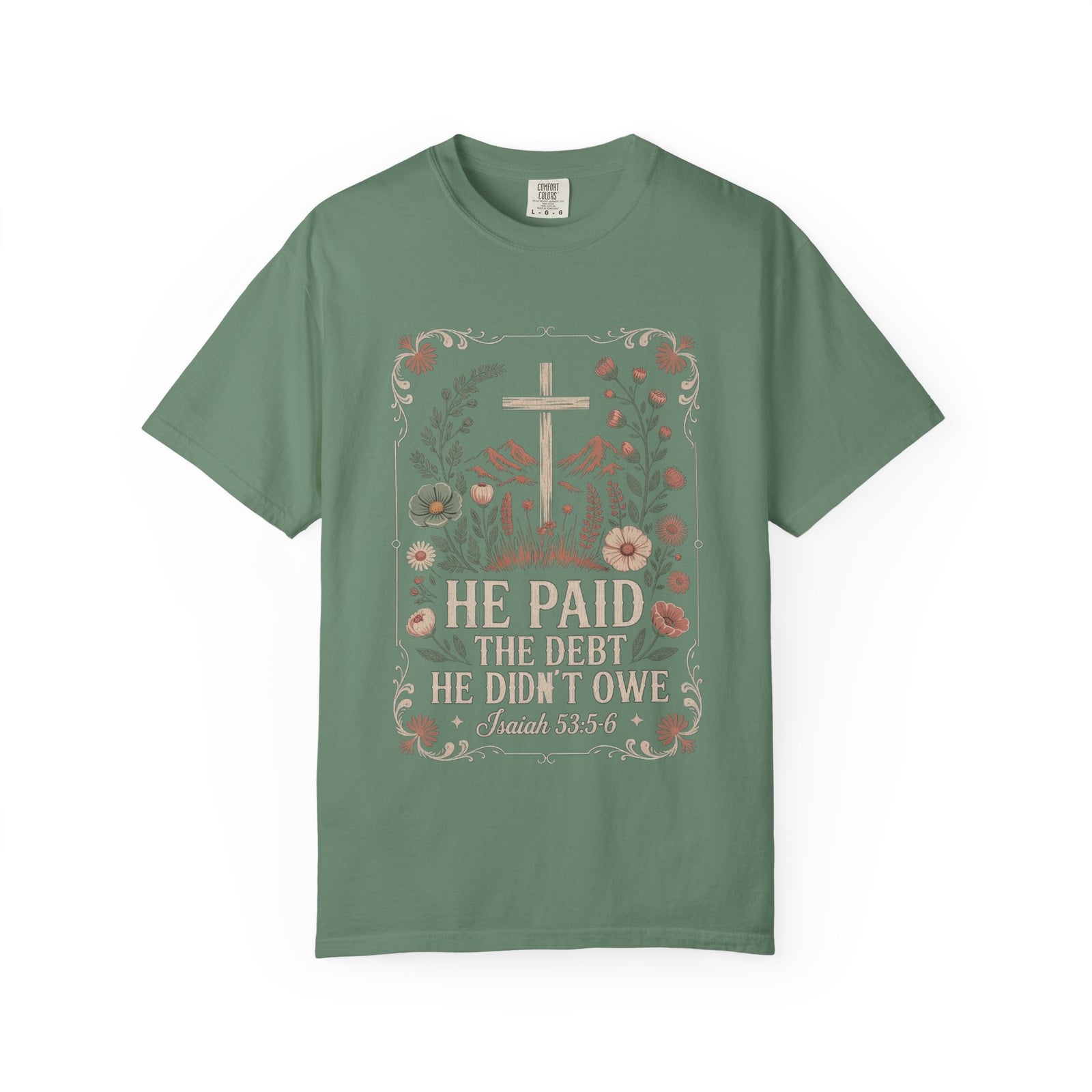 He Paid the Debt He Didn't Owe Christian Church Cross T‑Shirt Unisex Distressed Tee