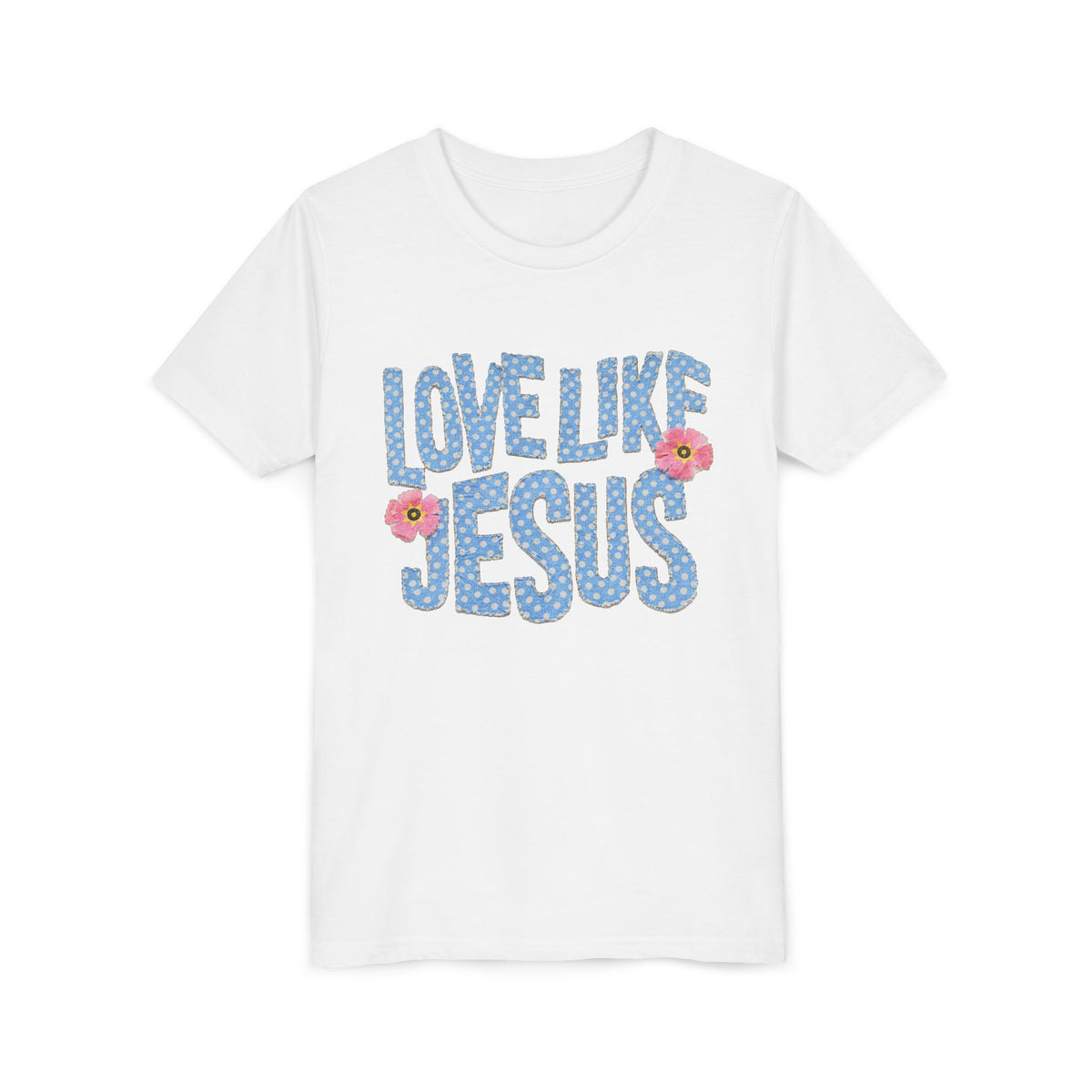 Love Like Jesus Kids T-Shirt Cute Polka Dot Youth Christian Graphic Tee