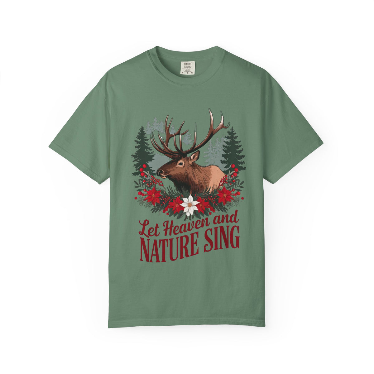 Let Heaven & Nature Sing Wilderness Christmas T-Shirt Christian Graphic Tee