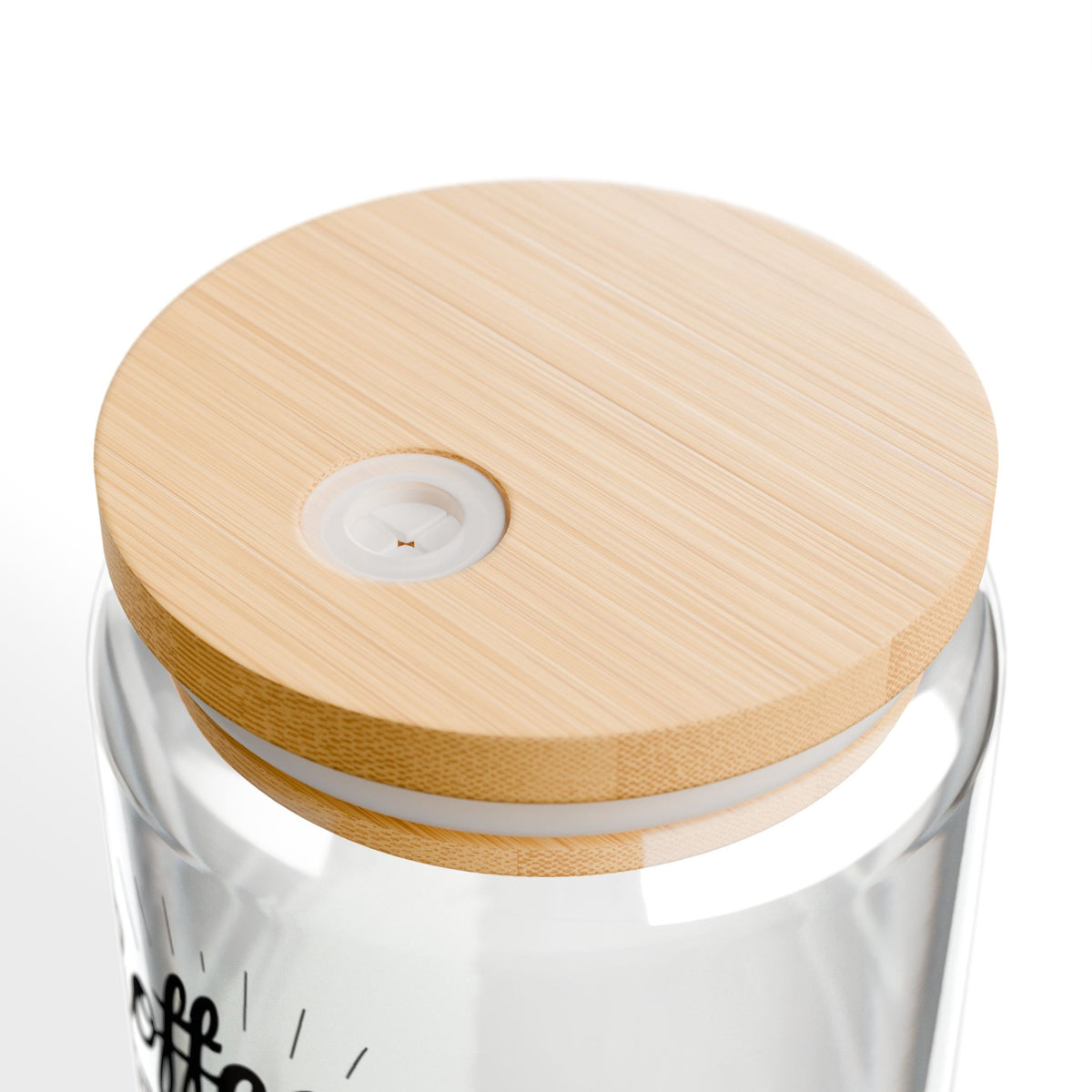 Coffee Makes Me Nicer Retro Sipper Glass 16oz Reusable Drink Jar with Lid & Straw
