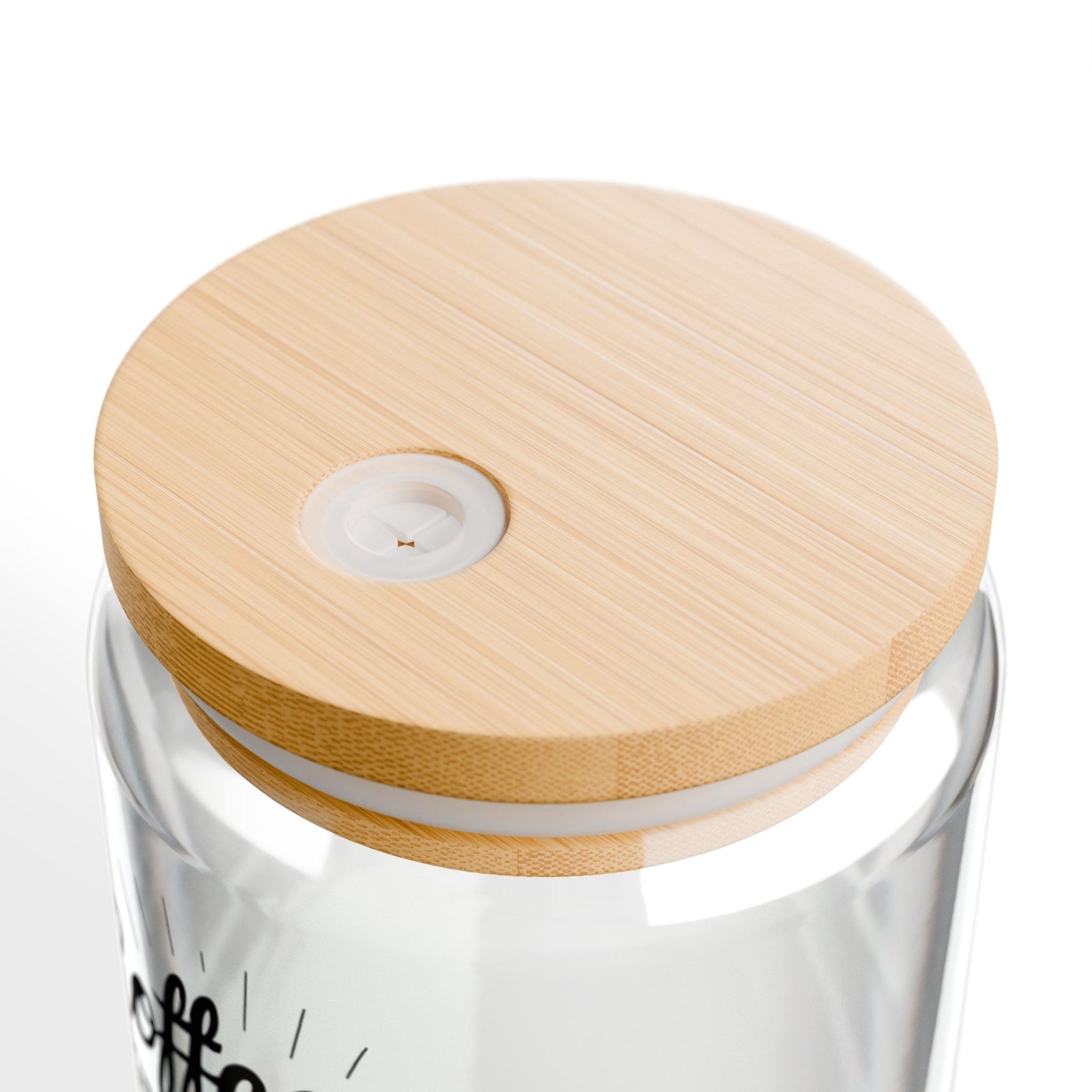 Coffee Makes Me Nicer Retro Sipper Glass 16oz Reusable Drink Jar with Lid & Straw