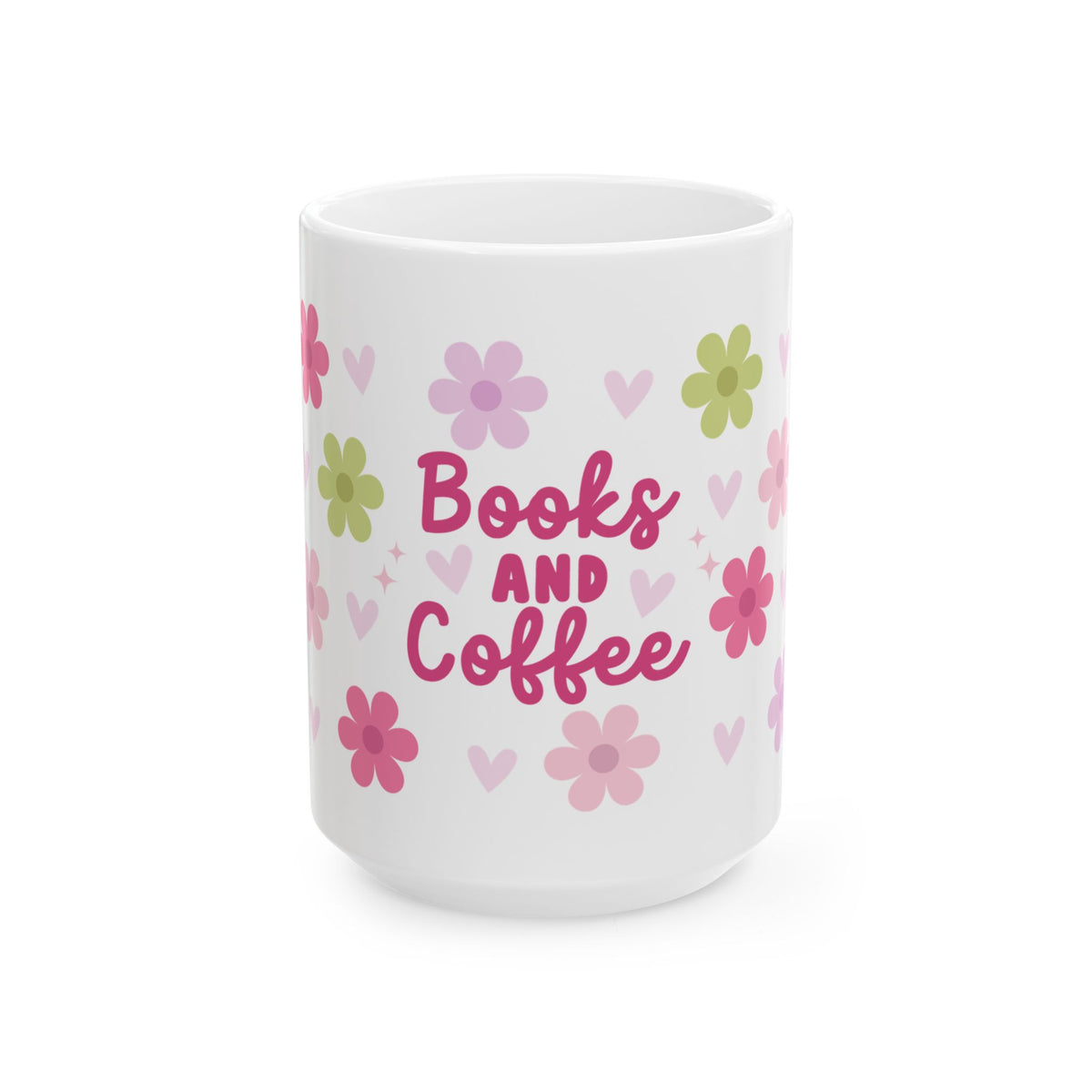 Books and Coffee Cute Ceramic Mug Coffee Cup (11oz & 15oz) - Sydney So Sweet