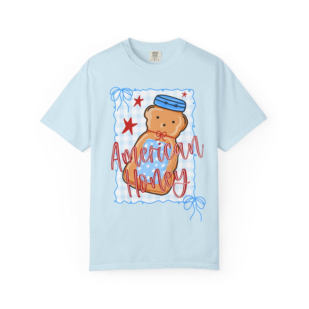 American Honey Bear T-Shirt Cute Patriotic Graphic Tee