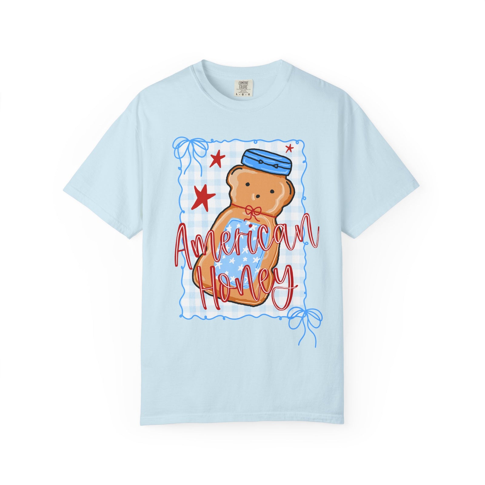 American Honey Bear T-Shirt Cute Patriotic Graphic Tee