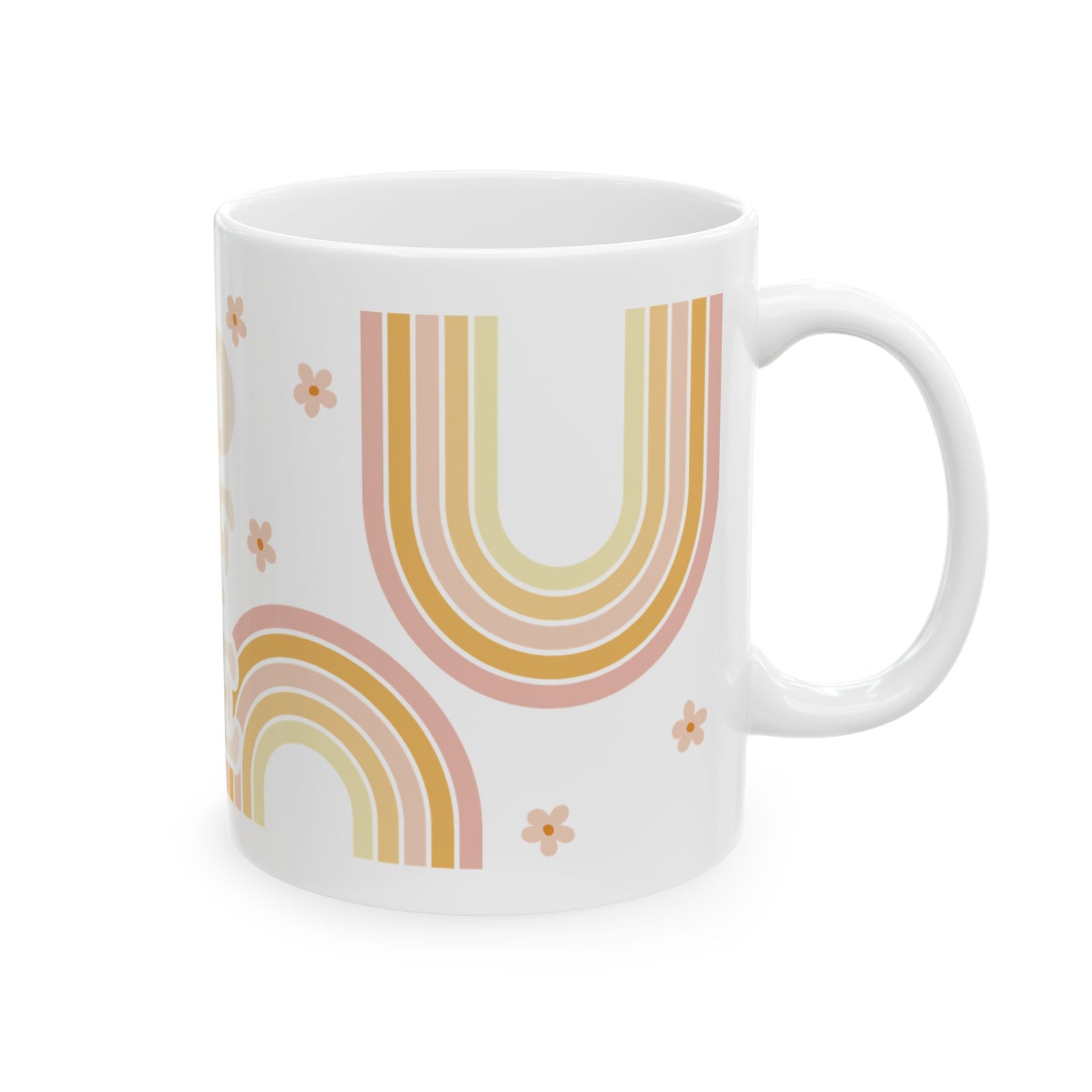 Coffee Retro Rainbow Cute Ceramic Mug Coffee Cup (11oz & 15oz) - Sydney So Sweet