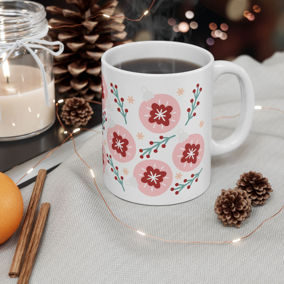 Hygge Christmas Holiday Ceramic Mug Coffee Cup (11oz & 15oz)