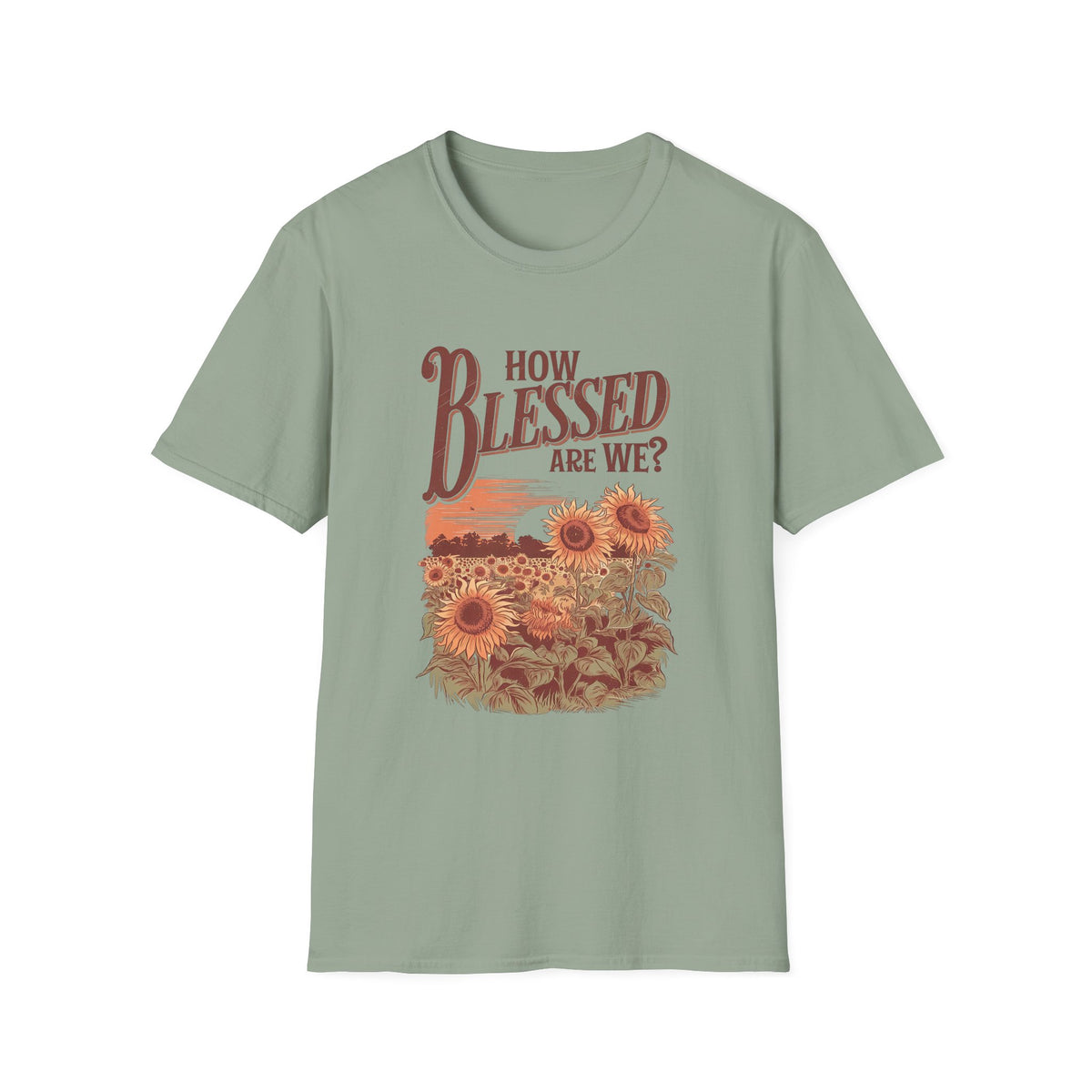 How Blessed Are We Sunflower T-Shirt Inspirational Christian Tee