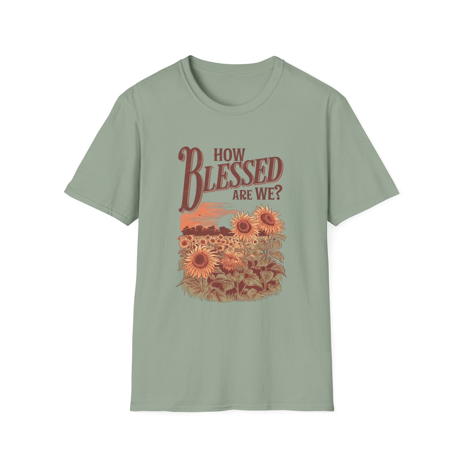 How Blessed Are We Sunflower T-Shirt Inspirational Christian Tee