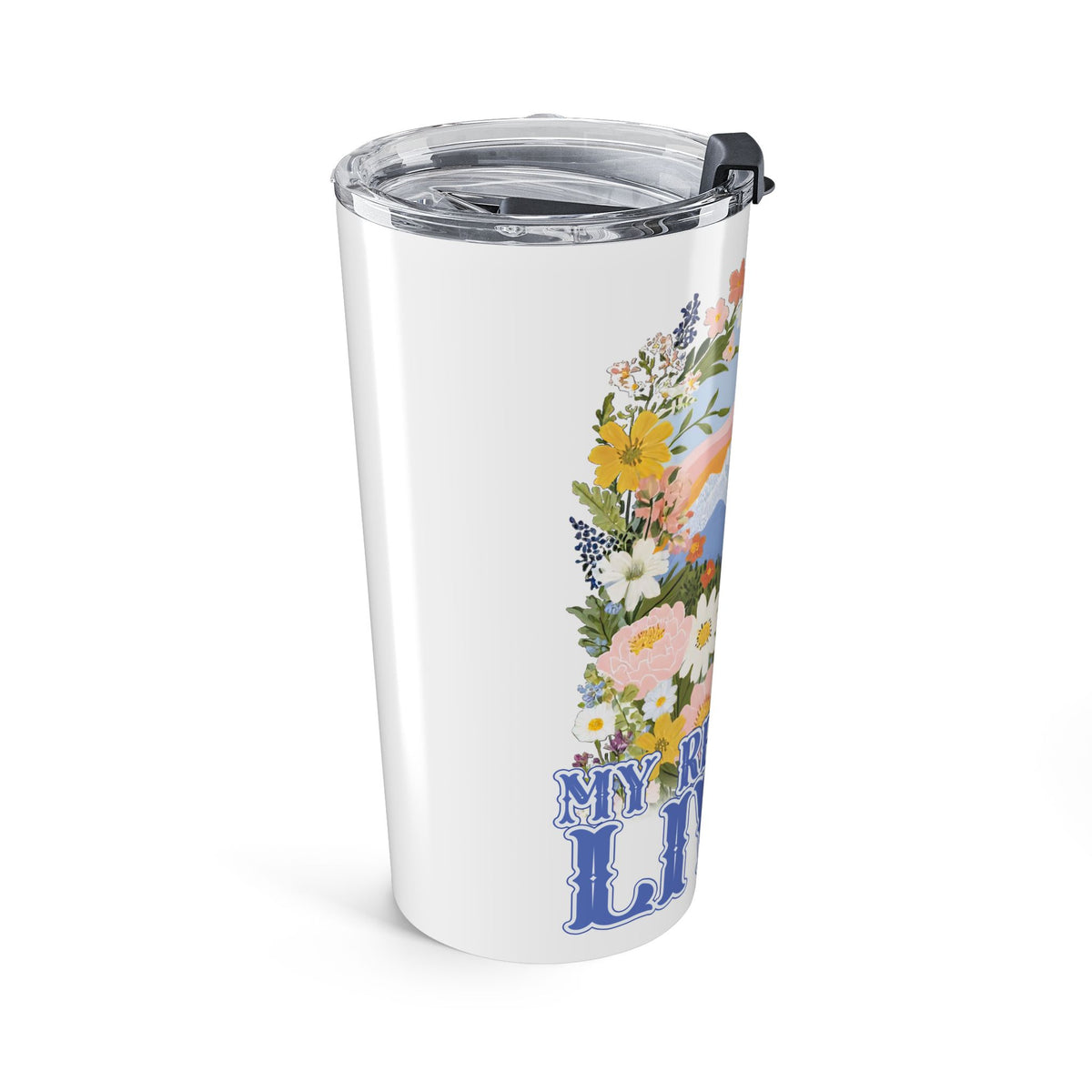 My Redeemer Lives 20oz Floral Christian Tumbler Insulated Travel Cup