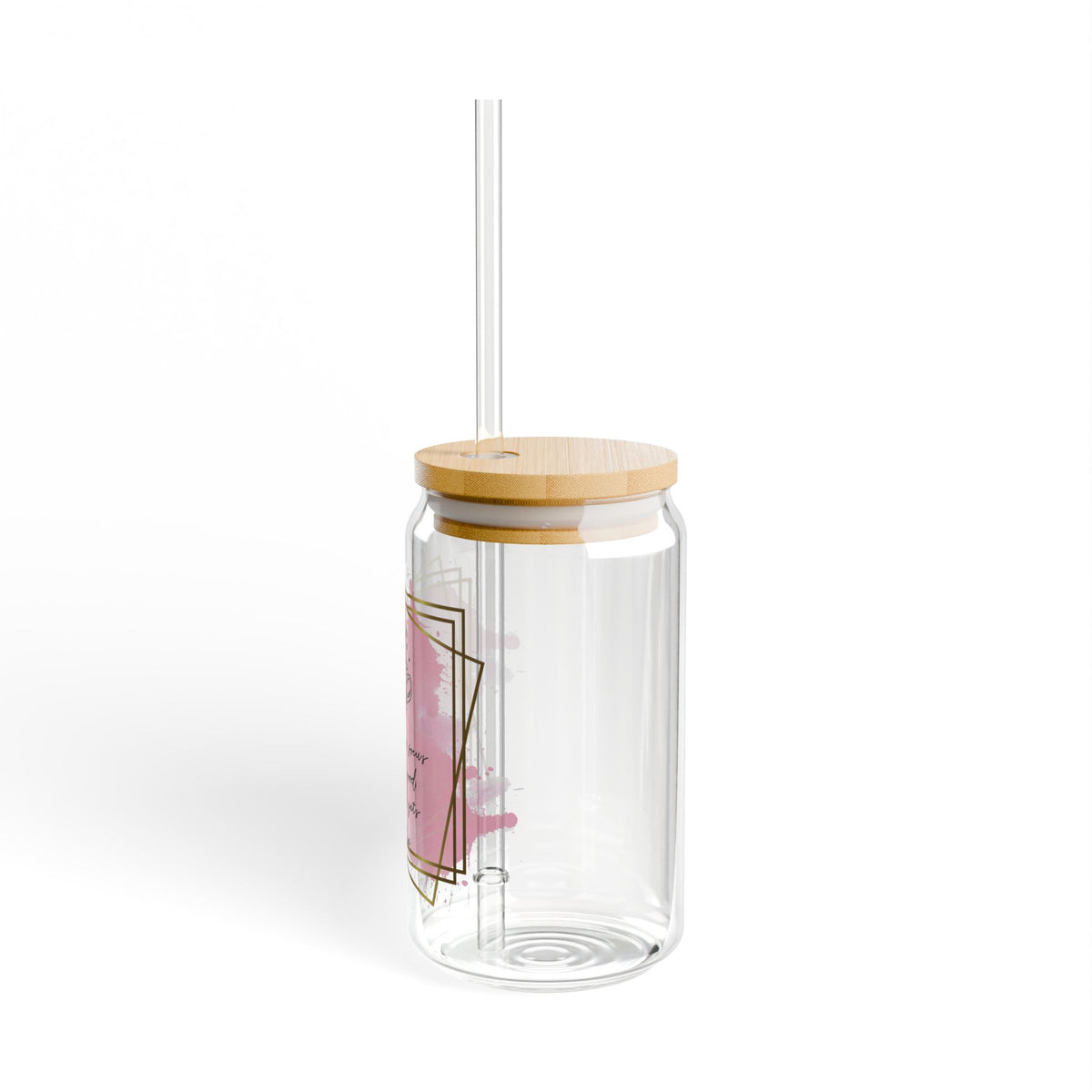 Focus on the Good Inspirational Tumbler Sipper Glass 16oz — Reusable Drink Jar with Lid & Straw - Sydney So Sweet