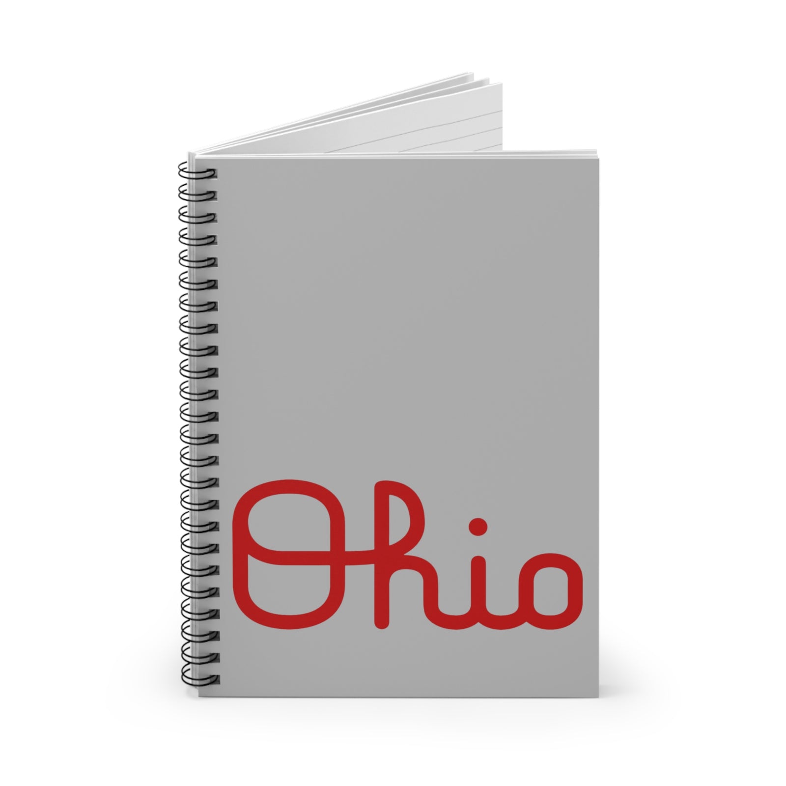 Ohio State Script Spiral Notebook Grey Ruled Journal for Buckeyes & Band Fans