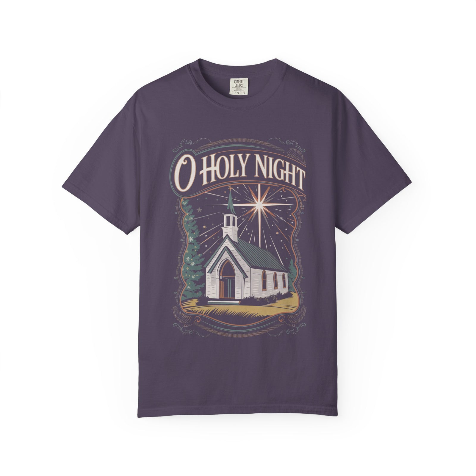 O Holy Night Christmas Eve Church T-Shirt Christian Graphic Tee