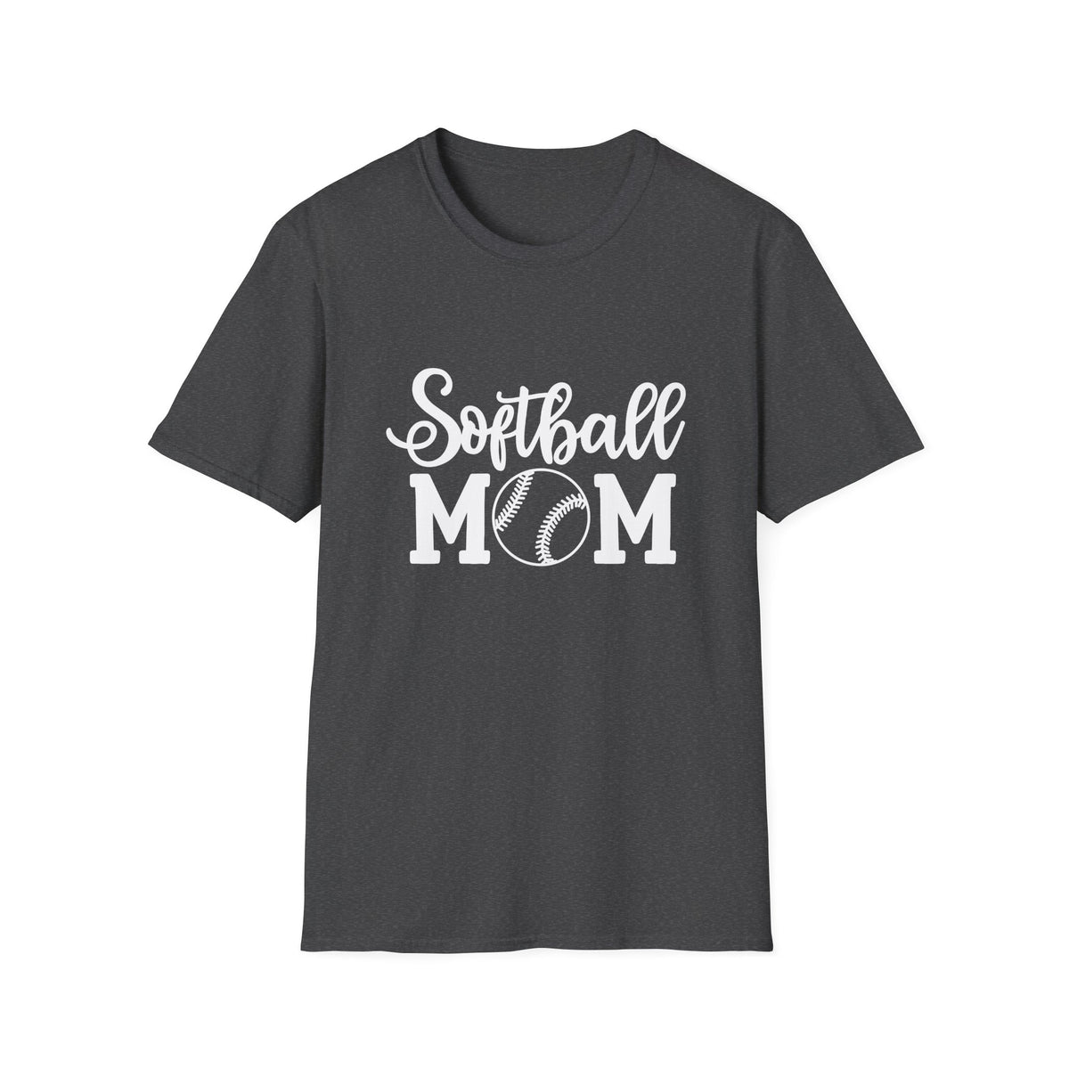 Softball Mom Classic Graphic T-Shirt Cute Sports Mom Tee (12 Team Colors)