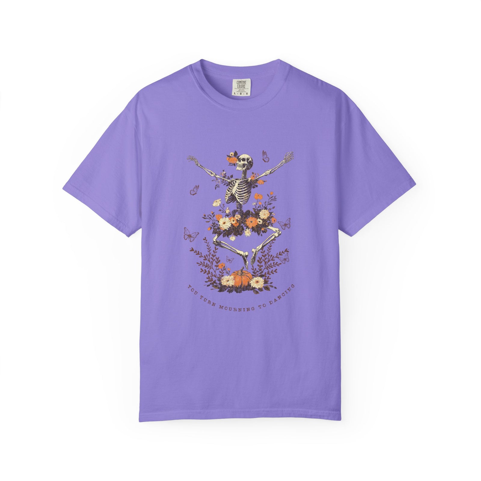 You Turn Mourning into Dancing T-Shirt Dancing Skeleton Halloween Christian Tee