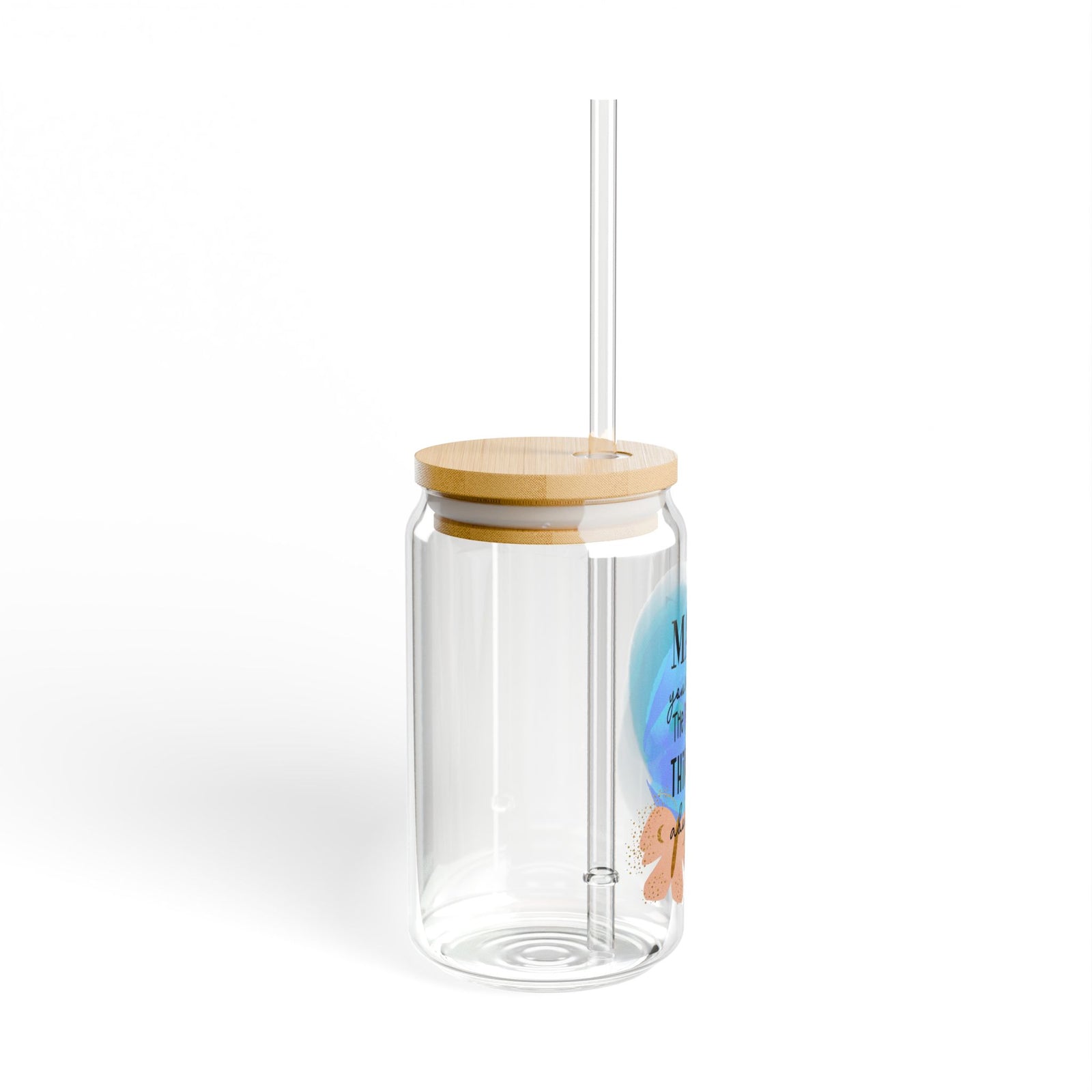 Make Your Heart the Prettiest Thing Inspirational Tumbler Sipper Glass 16oz — Reusable Drink Jar with Lid & Straw - Sydney So Sweet