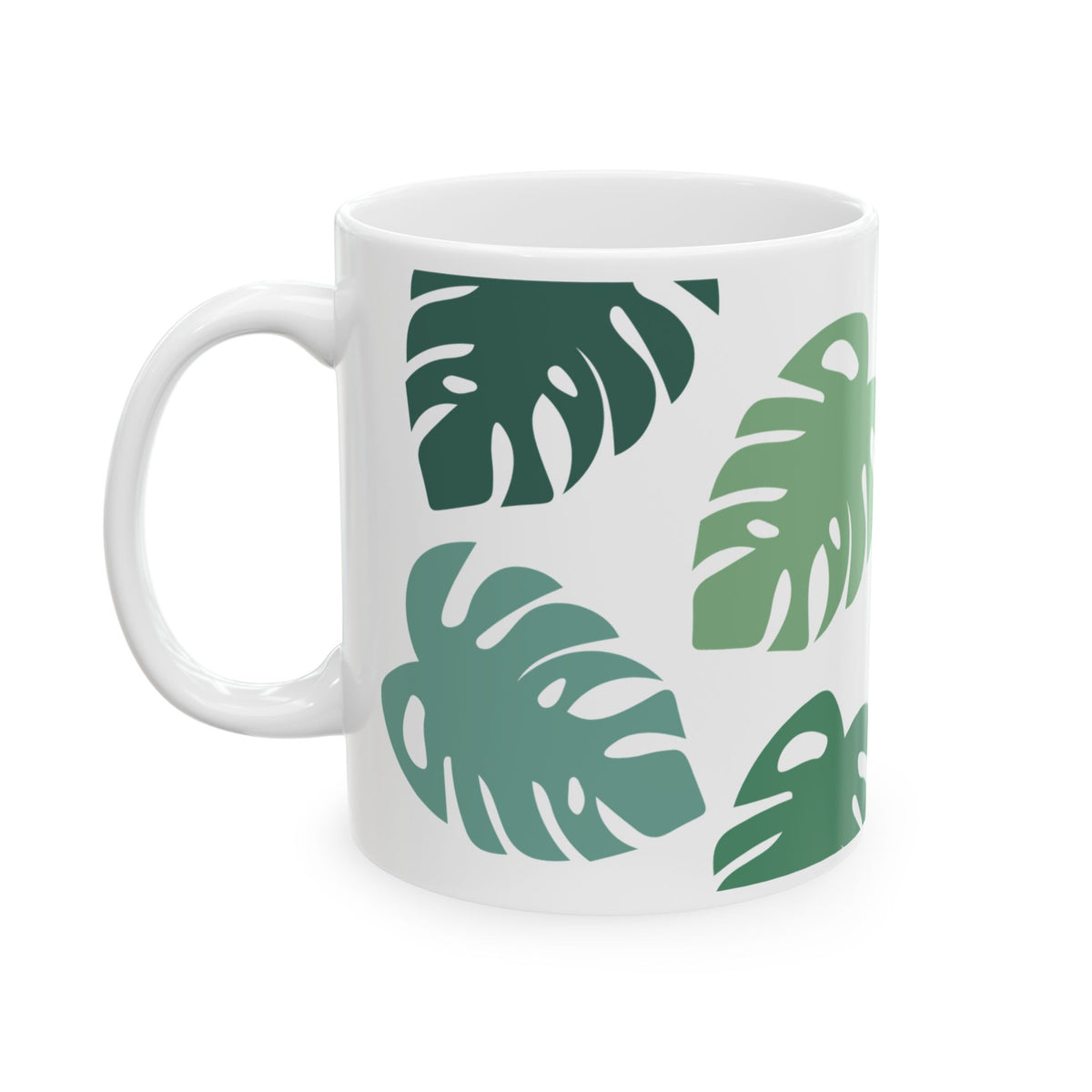 Monstera Leaf Cute Ceramic Mug Coffee Cup (11oz & 15oz)