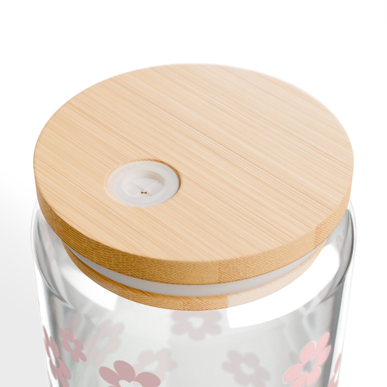 Loved Romans 5:8 Floral Christian Tumbler Sipper Glass 16oz — Reusable Drink Jar with Lid & Straw