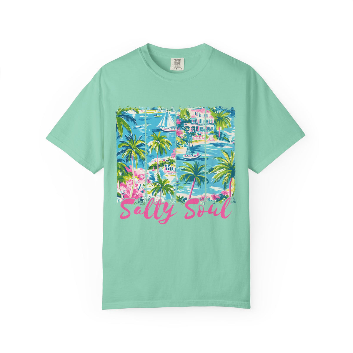 Salty Soul Beach Vacation Graphic T-Shirt Summer Tee