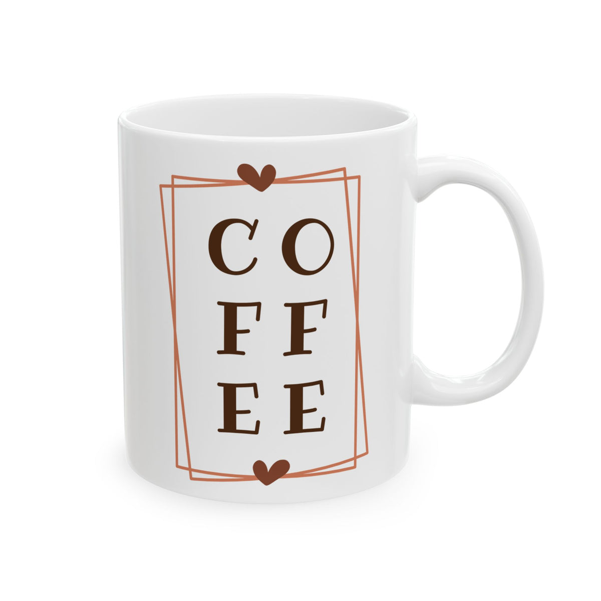 Coffee Minimalist Frame Design Cute Ceramic Mug Coffee Cup (11oz & 15oz)