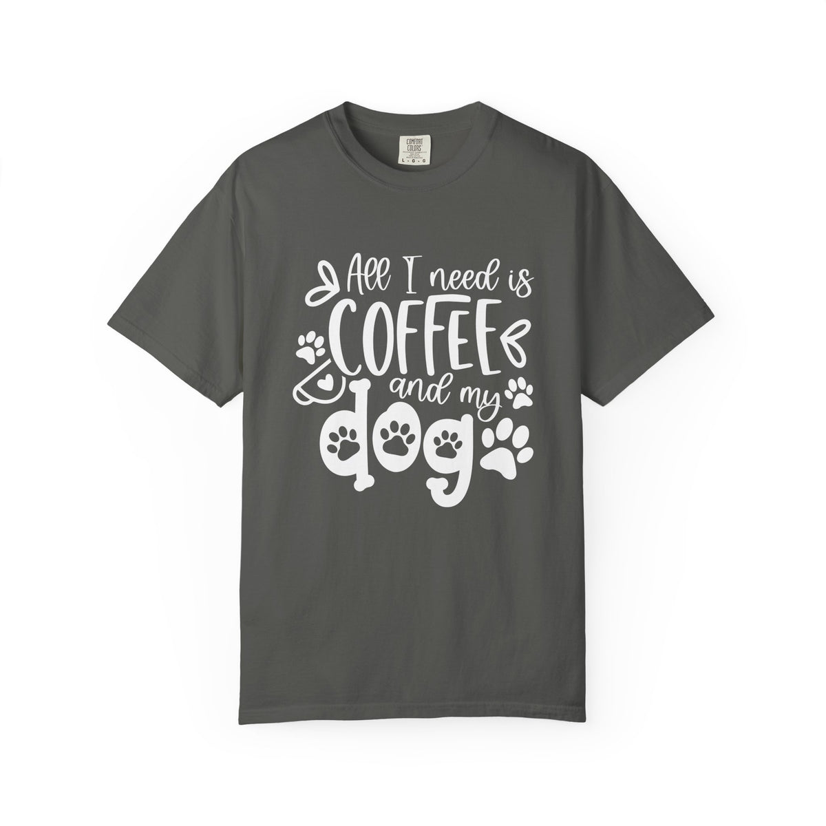 Coffee and My Dog T-Shirt Cute Dog Lover Coffee Graphic Tee