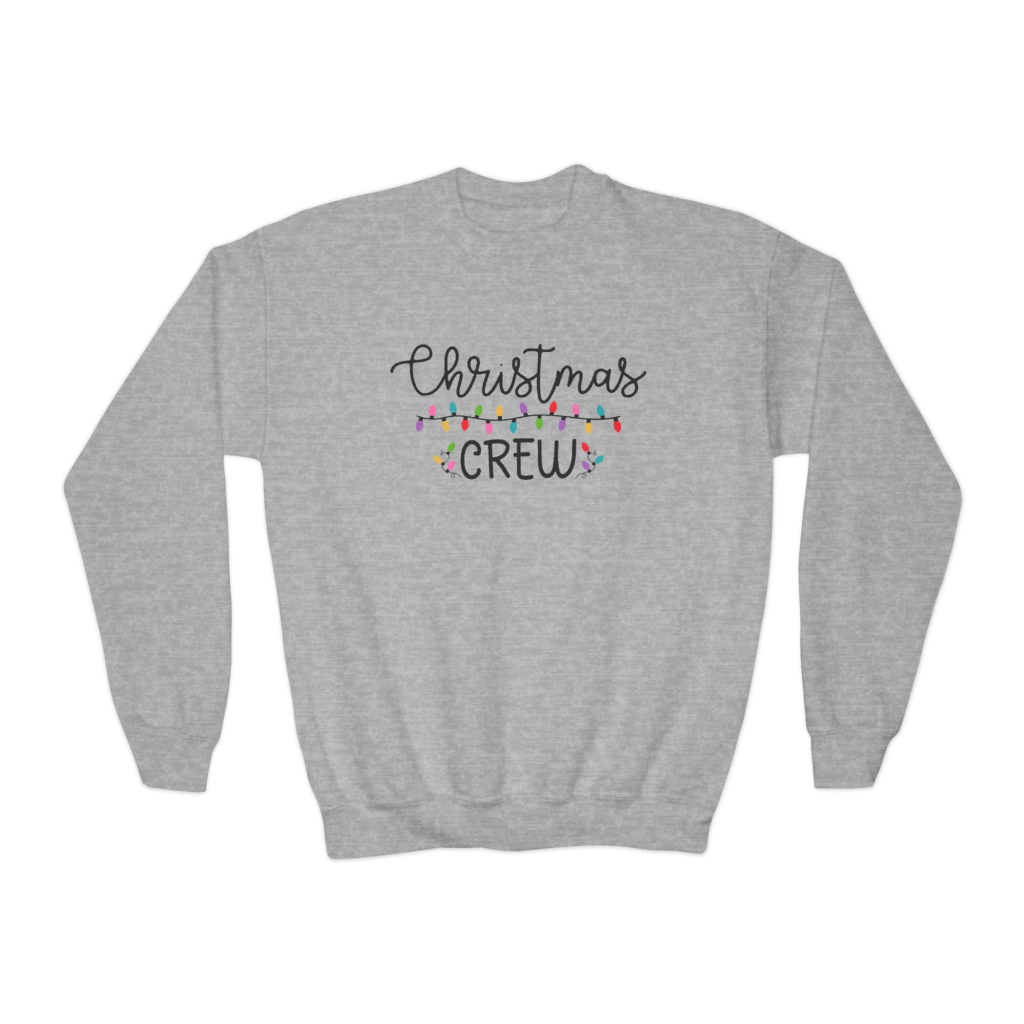 Christmas Crew Heavy Blend Kids' Crewneck Graphic Holiday Lights Sweatshirt - Sydney So Sweet