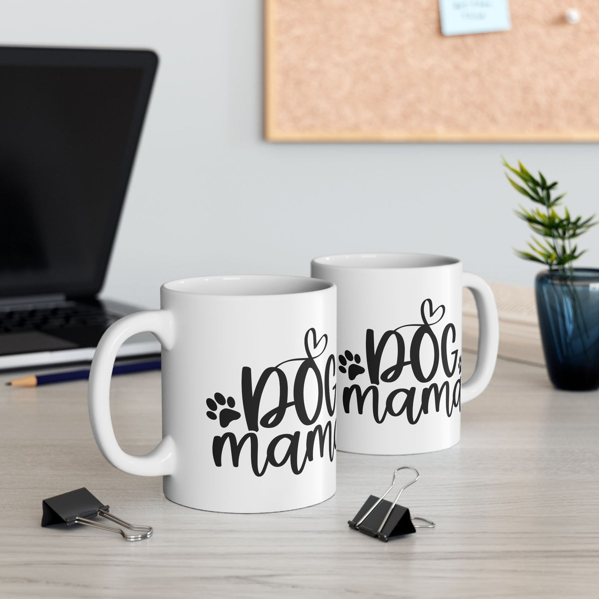 Dog Mama Cute Dog Mom Ceramic Mug Coffee Cup (11oz & 15oz)