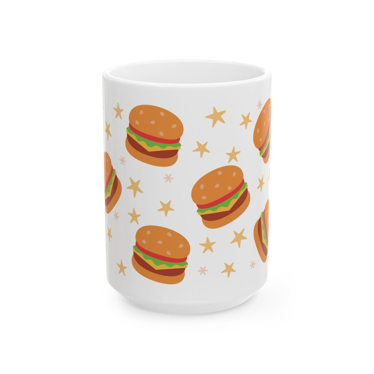 Burgers Cute Ceramic Mug Coffee Cup (11oz & 15oz)