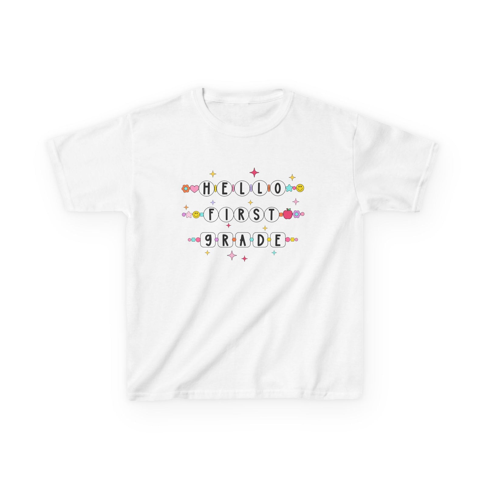 Friendship Bracelets Hello First Grade Kids Tee Cute 1st Grade Back to School T-Shirt