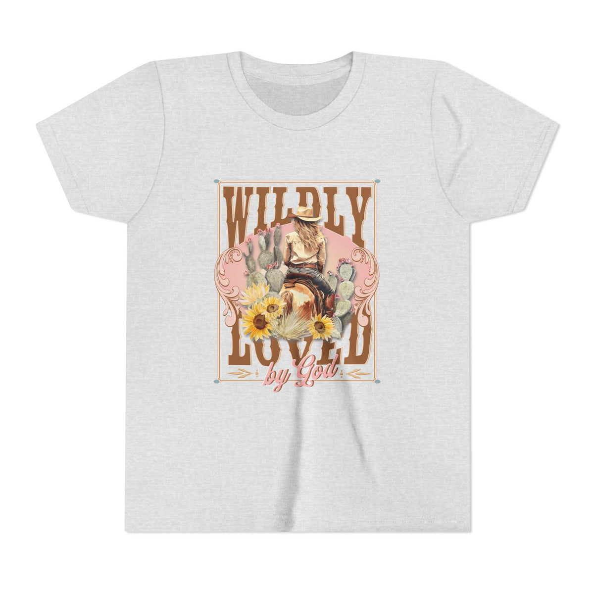 Wildly Loved by God Kids T-Shirt Christian Cowgirl & Horse Graphic Tee