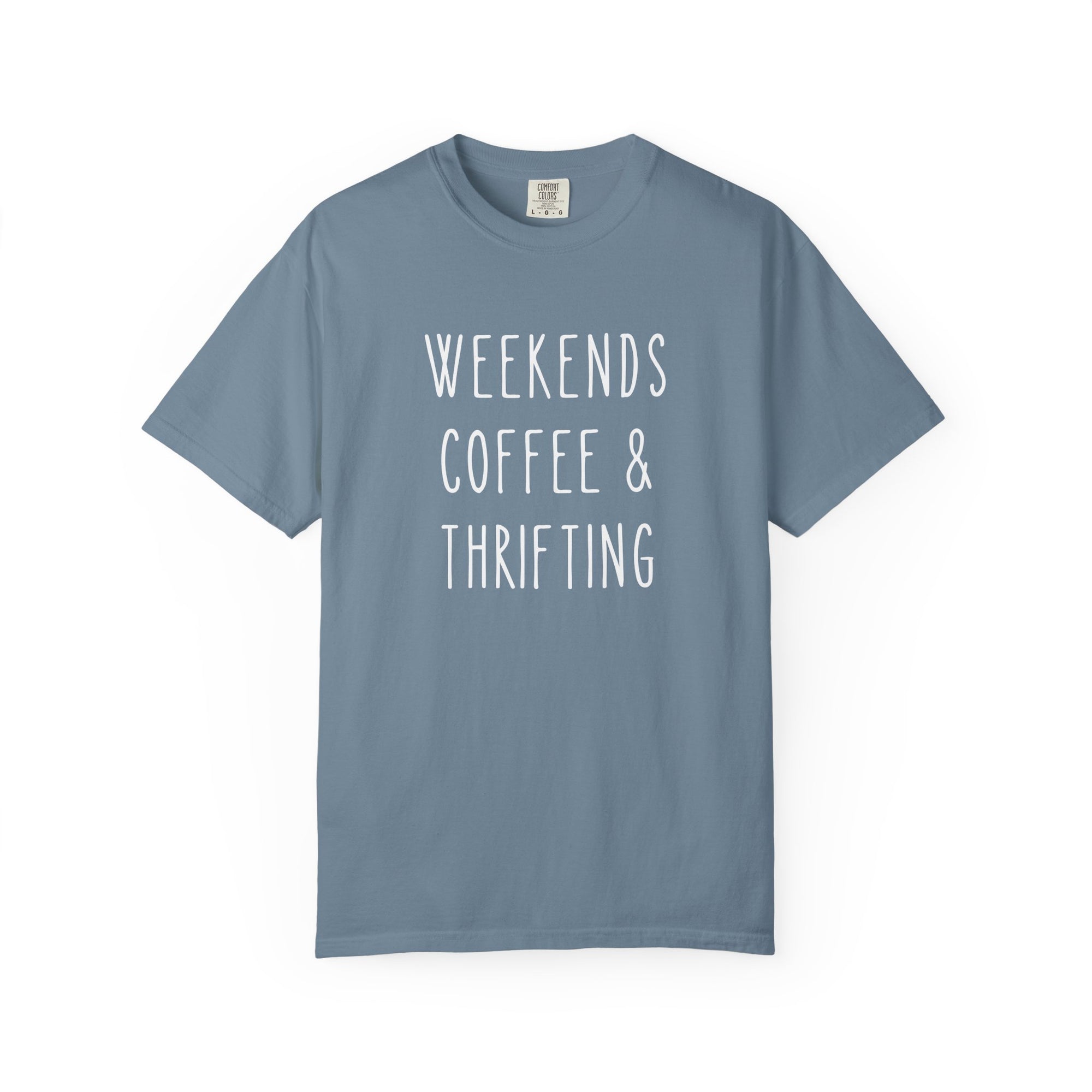 Weekends Coffee & Thrifting T-Shirt Graphic Unisex Tee - Sydney So Sweet