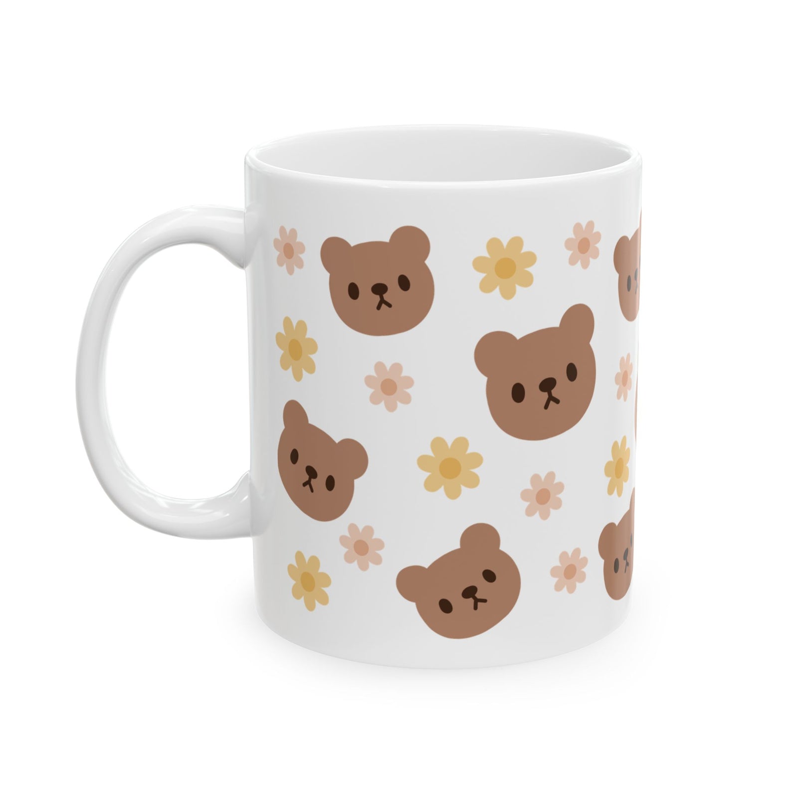 Teddy Bear Daisy Cute Ceramic Mug Coffee Cup (11oz & 15oz) - Sydney So Sweet