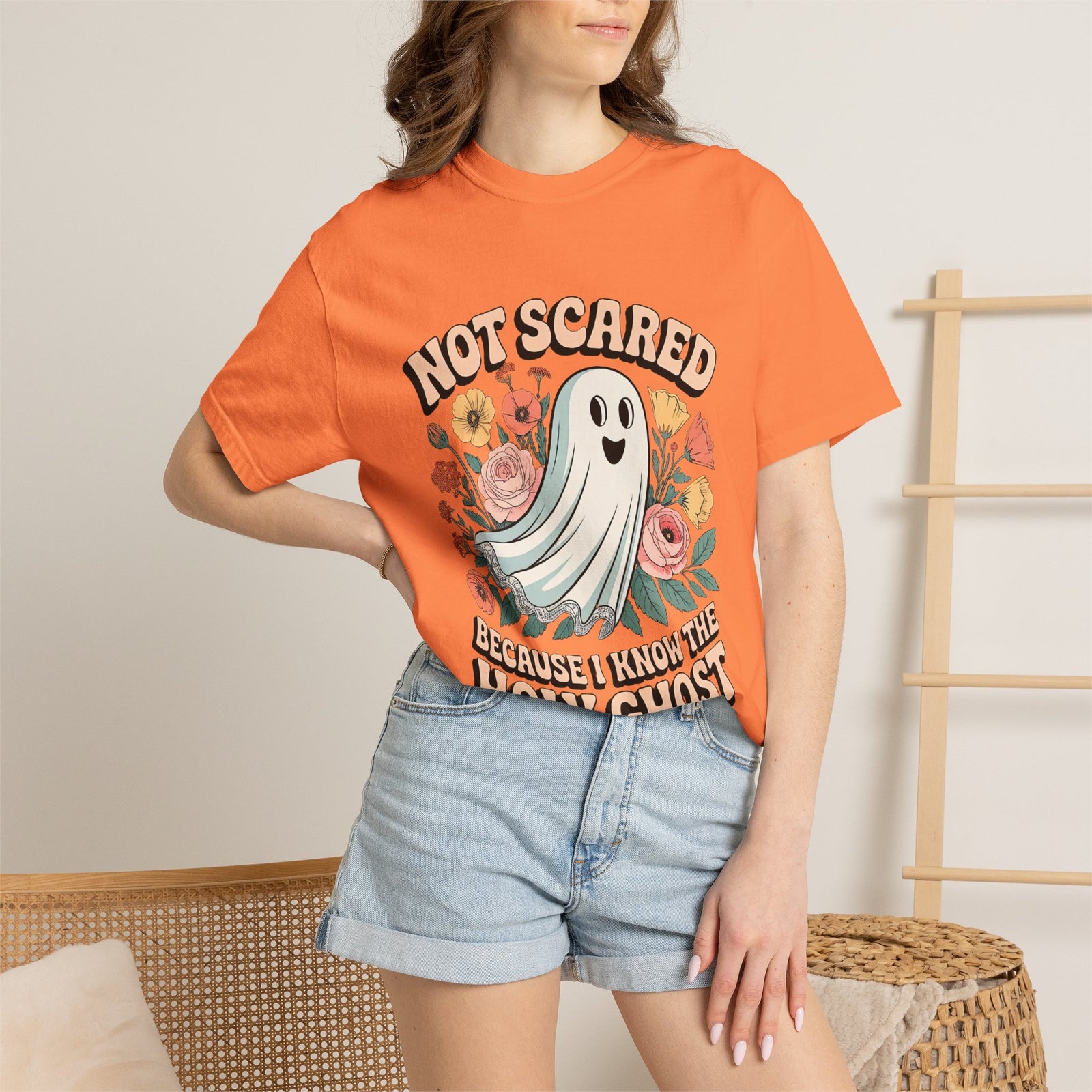Not Scared Holy Ghost T-Shirt Christian Halloween Graphic Tee