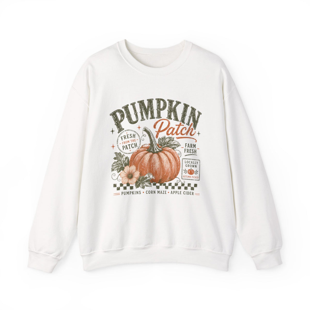 Pumpkin Patch Sweatshirt Vintage Fall Pumpkin Farm Crewneck Pullover