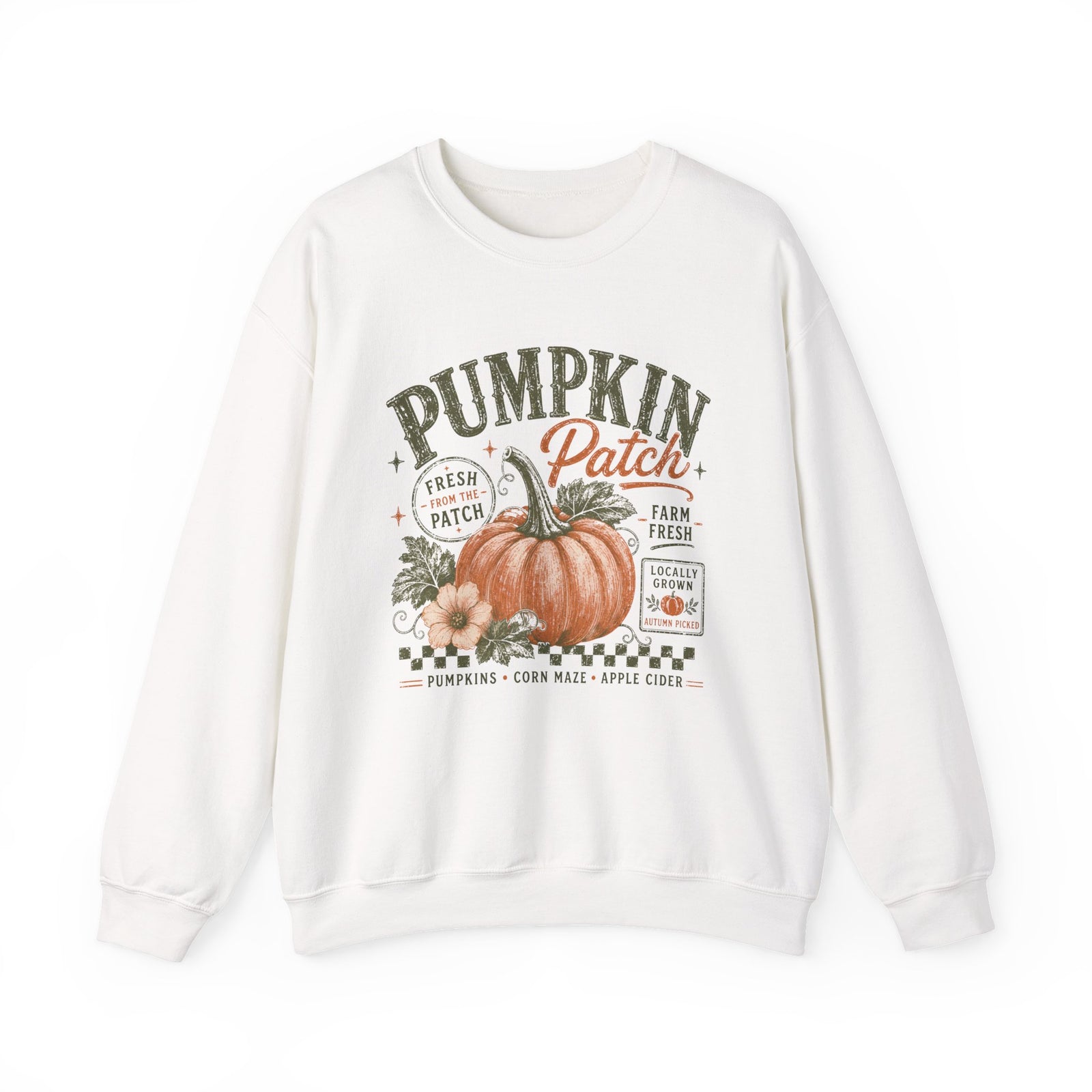 Pumpkin Patch Sweatshirt Vintage Fall Pumpkin Farm Crewneck Pullover
