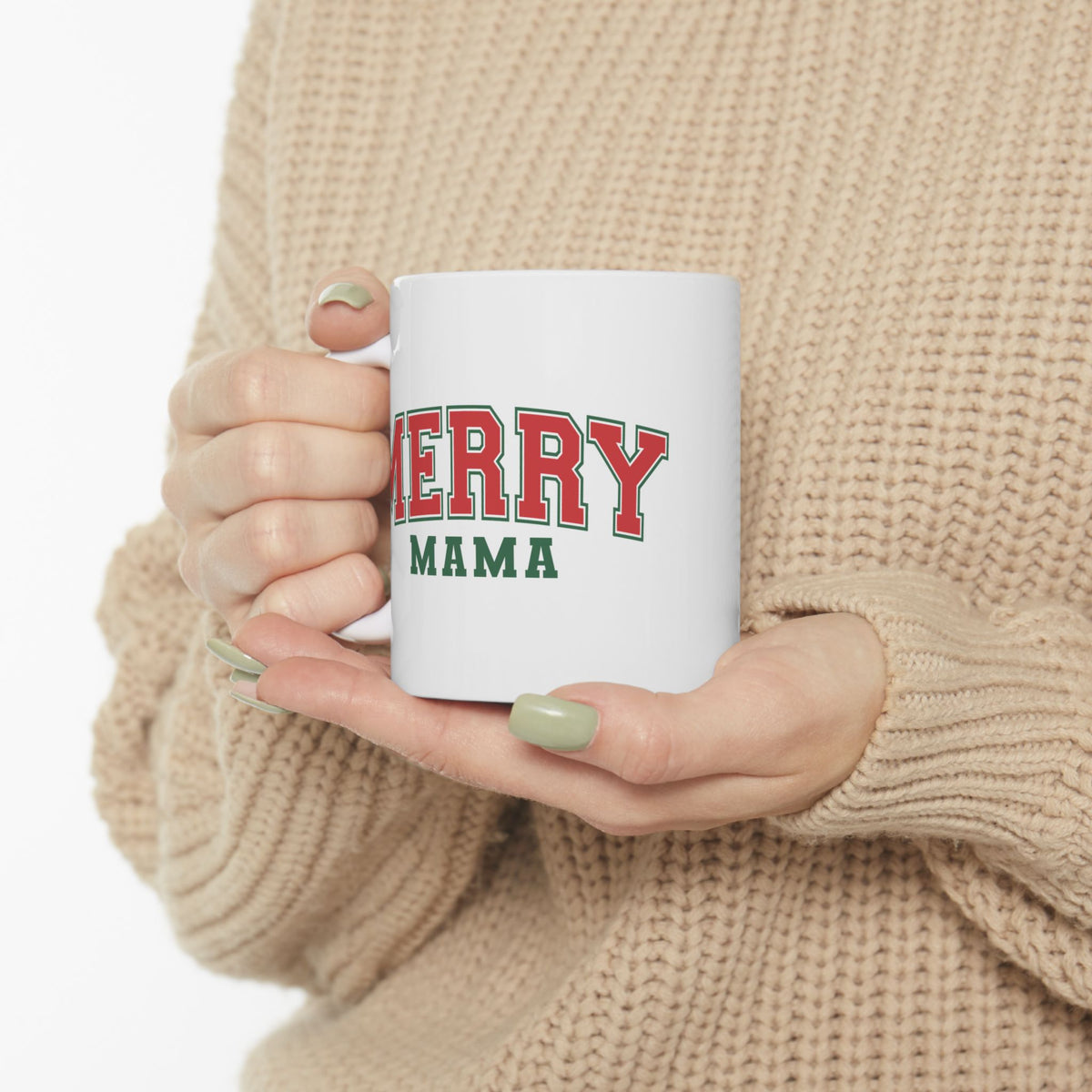Merry Mama Christmas Mug – Holiday Ceramic Coffee Cup - Sydney So Sweet