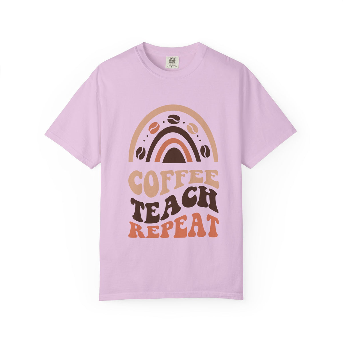 Coffee Teach Repeat Teacher Graphic T-Shirt Unisex Tee
