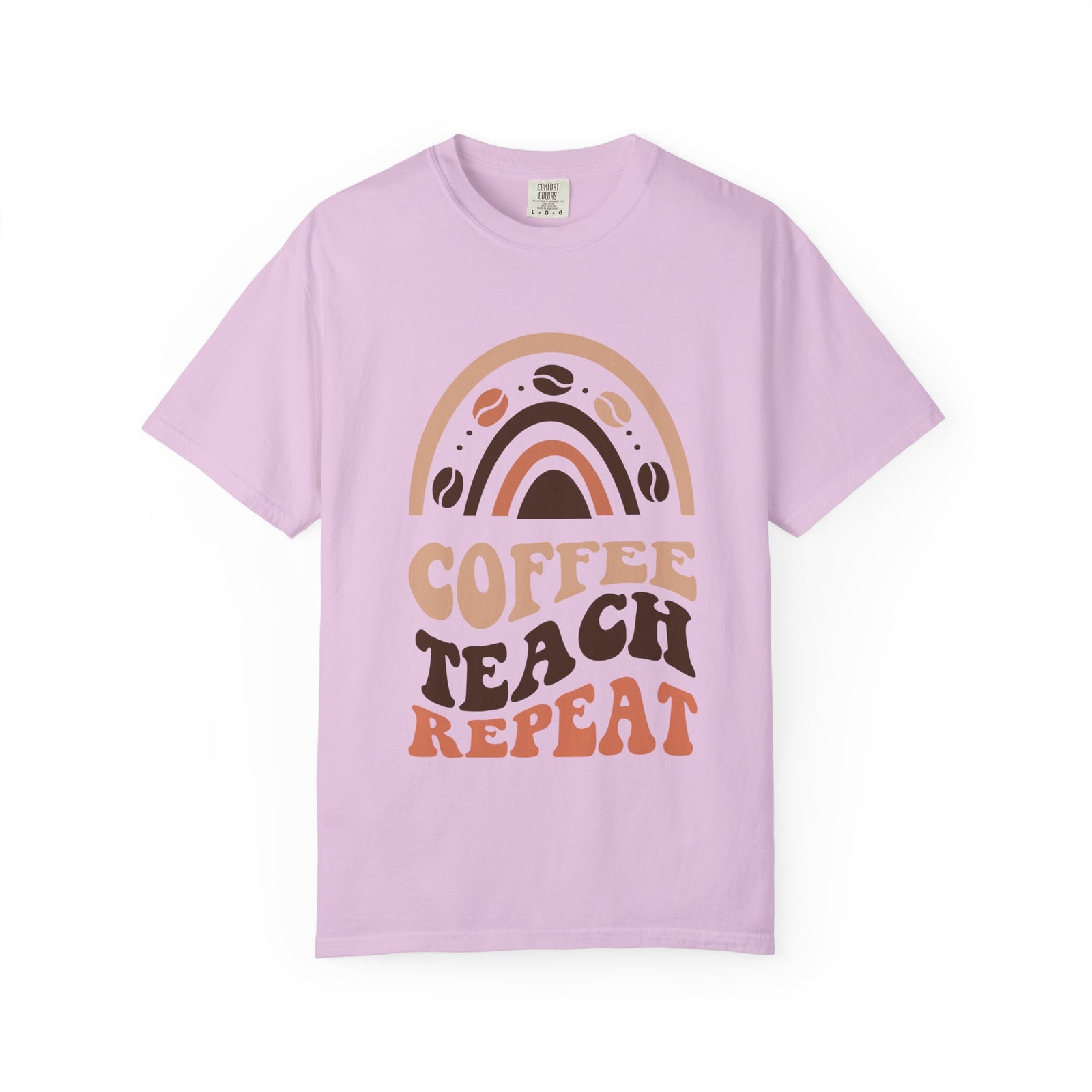 Coffee Teach Repeat Teacher Graphic T-Shirt Unisex Tee