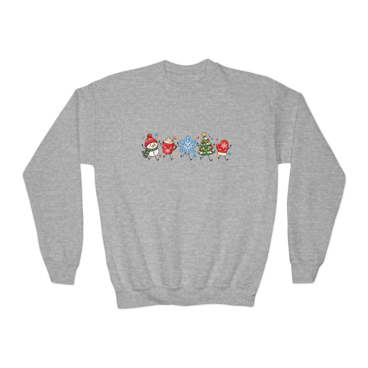 Winter Doodles Christmas Crewneck Youth Sweatshirt