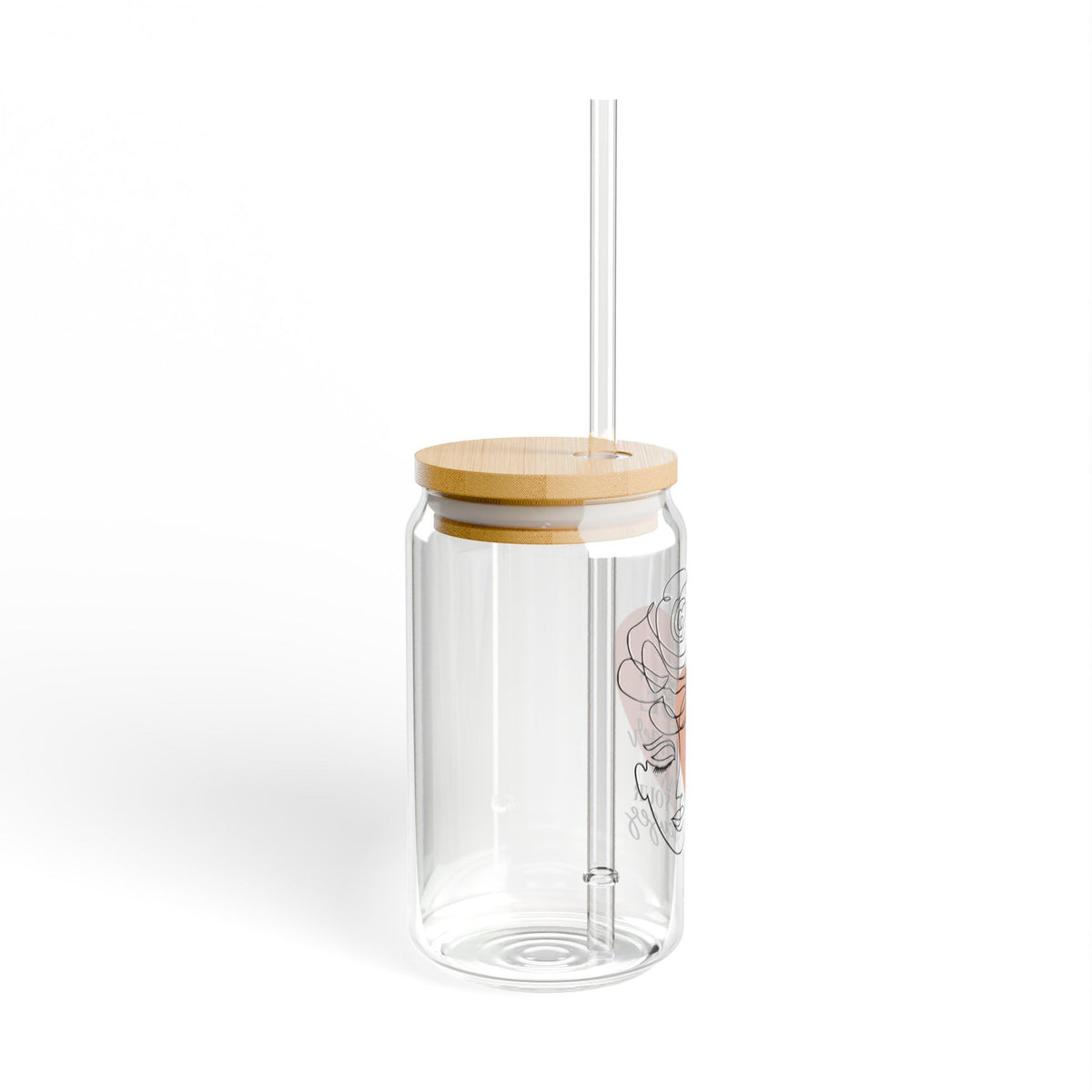 Be Stronger Than Your Excuses Inspirational Tumbler Sipper Glass 16oz — Reusable Drink Jar with Lid & Straw - Sydney So Sweet