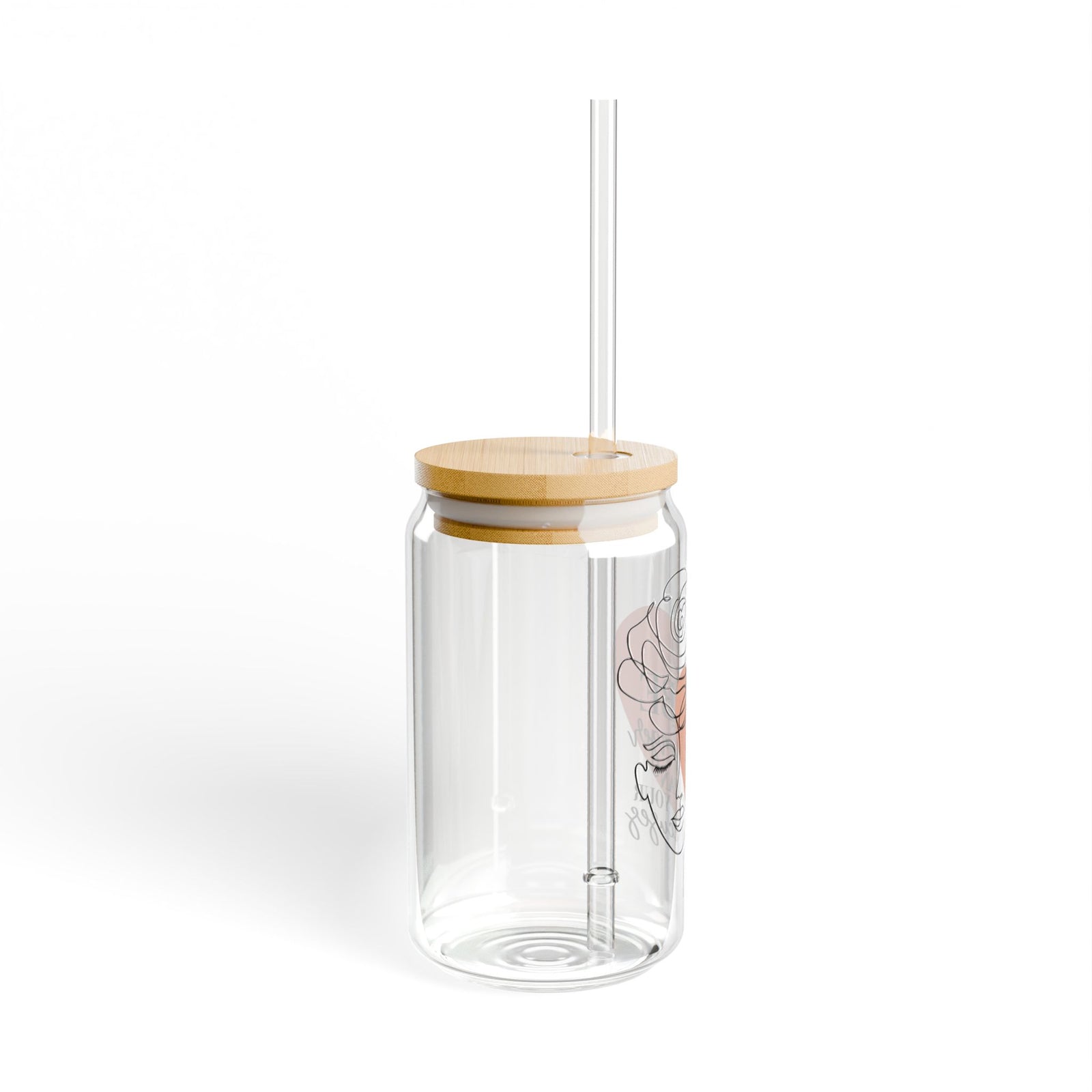 Be Stronger Than Your Excuses Inspirational Tumbler Sipper Glass 16oz — Reusable Drink Jar with Lid & Straw - Sydney So Sweet