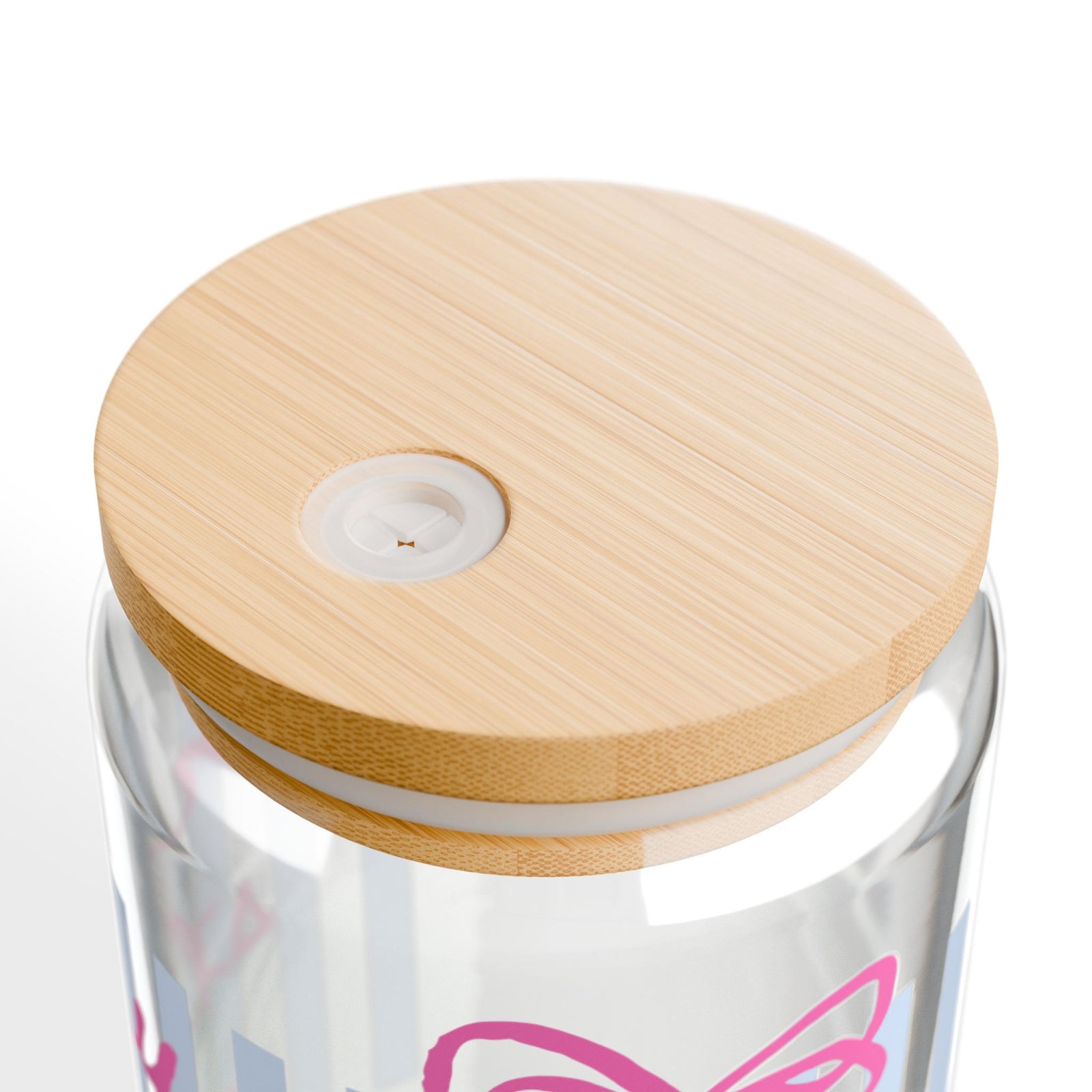In My String Cheese Cheer Mama Era  Pink Script Sipper Glass 16oz Reusable Drink Jar with Lid & Straw