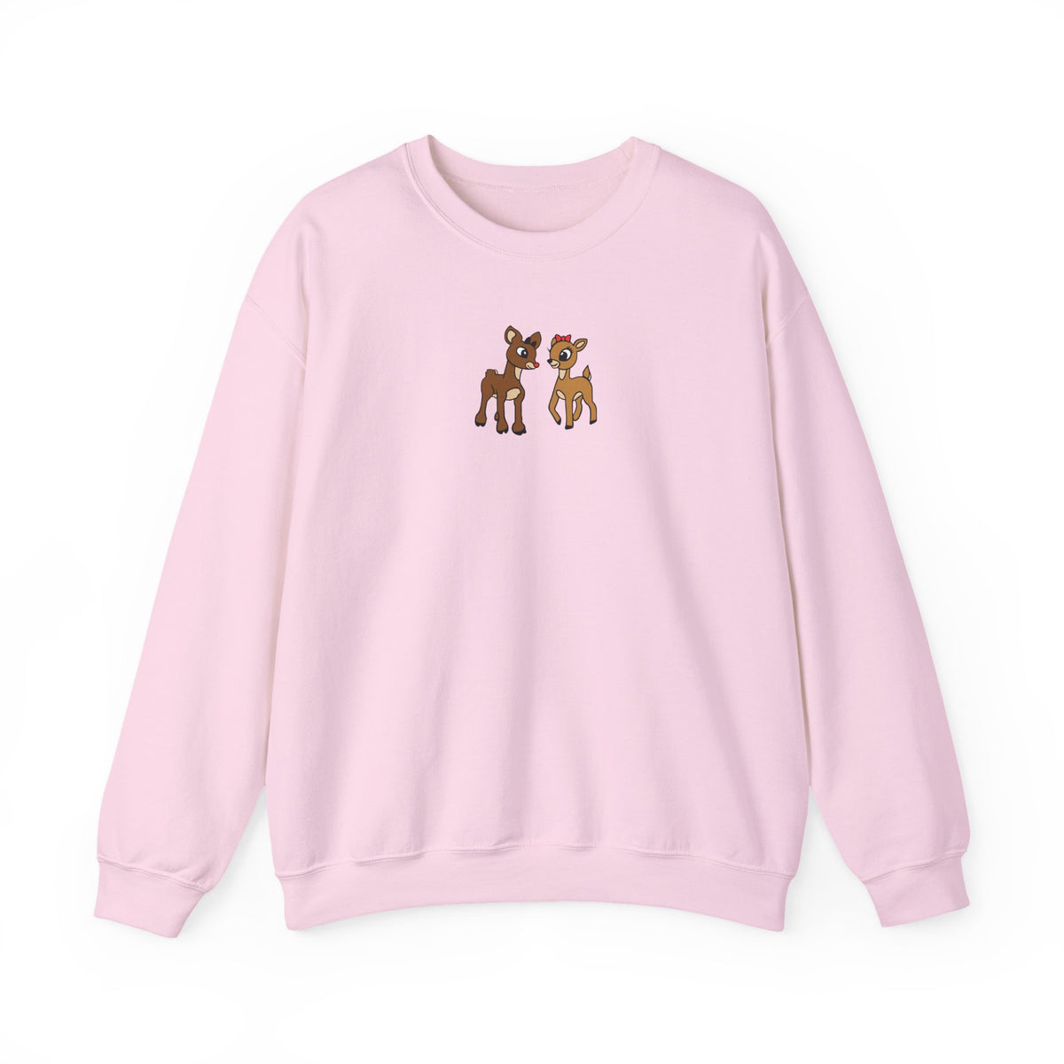 Reindeer Friends Christmas Heavy Blend Women's Crewneck Embroidered Sweatshirt - Sydney So Sweet