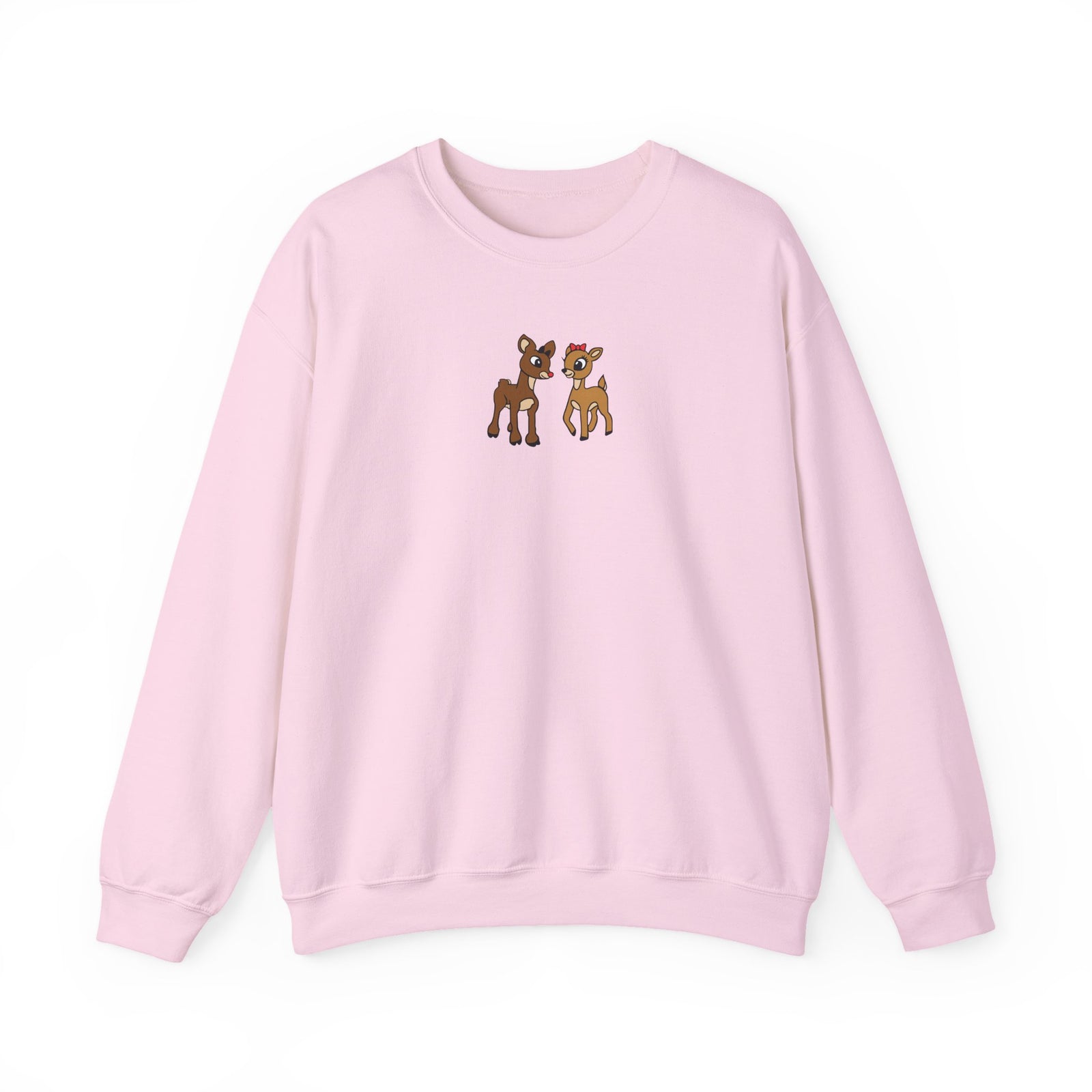 Reindeer Friends Christmas Heavy Blend Women's Crewneck Embroidered Sweatshirt - Sydney So Sweet