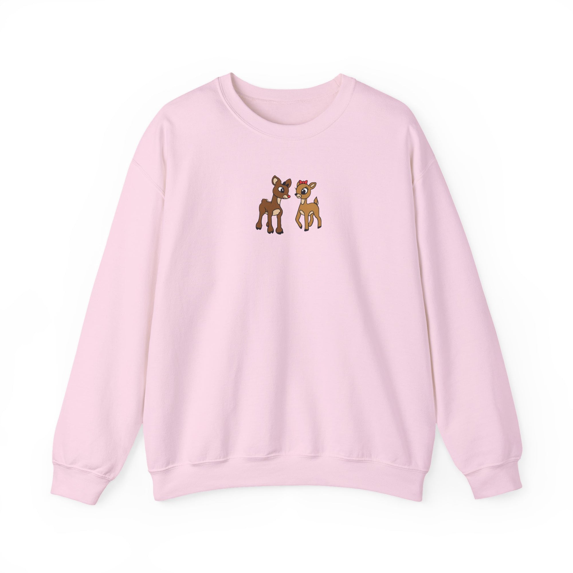 Reindeer Friends Christmas Heavy Blend Women's Crewneck Embroidered Sweatshirt - Sydney So Sweet
