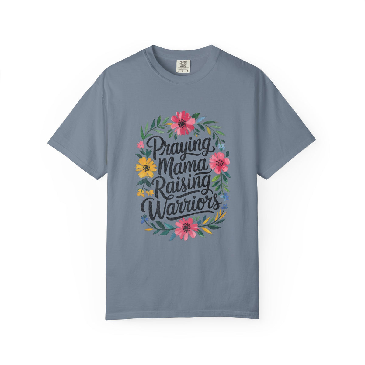 Praying Mama Raising Warriors T-Shirt Cute Floral Mom Graphic Tee