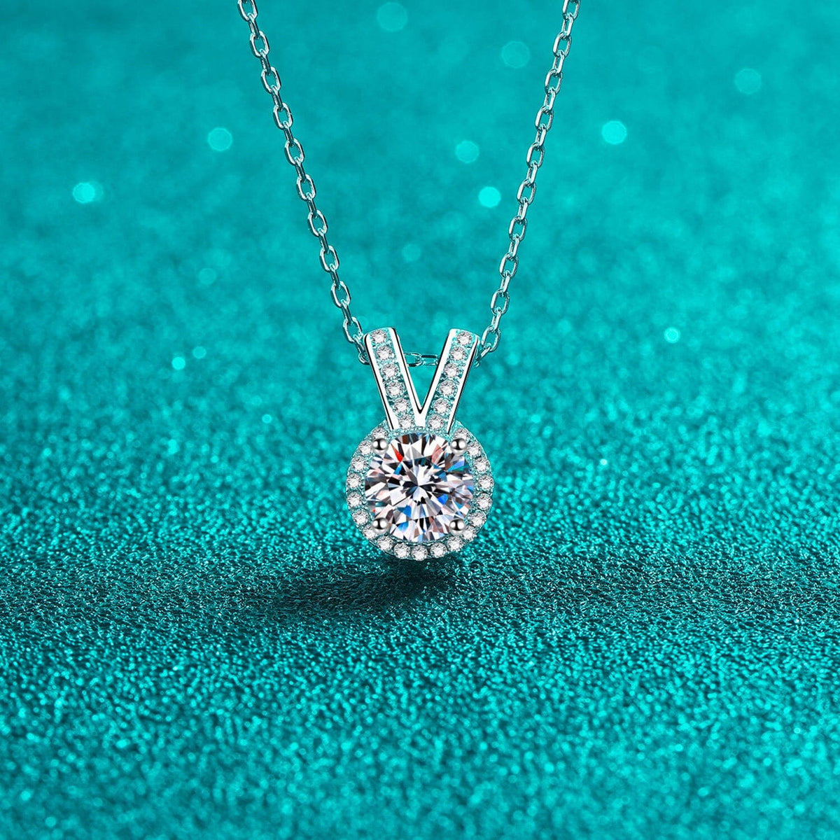 1 Carat Moissanite Rabbit Ears Shape Pendant Necklace - Sydney So Sweet