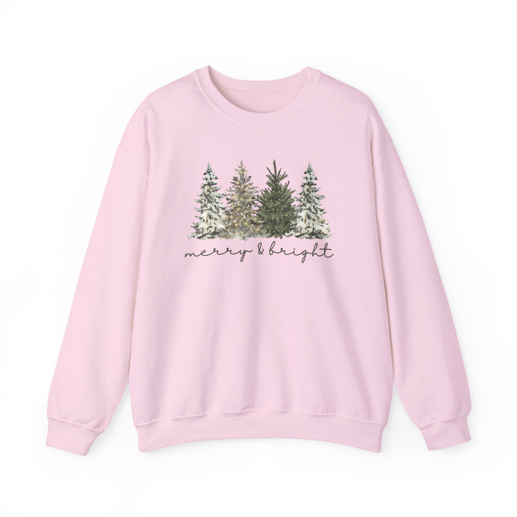 Merry And Bright Holidays Christmas Trees Sweatshirt