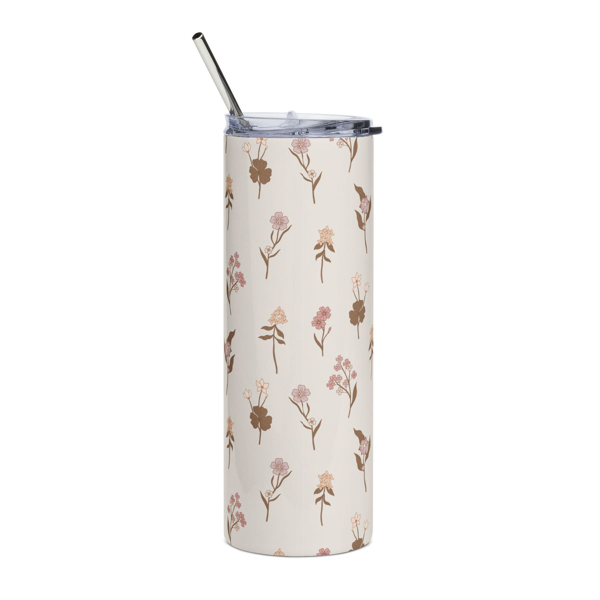 Vintage Wildflower Floral 20oz Stainless Steel Tumbler Insulated Travel Cup